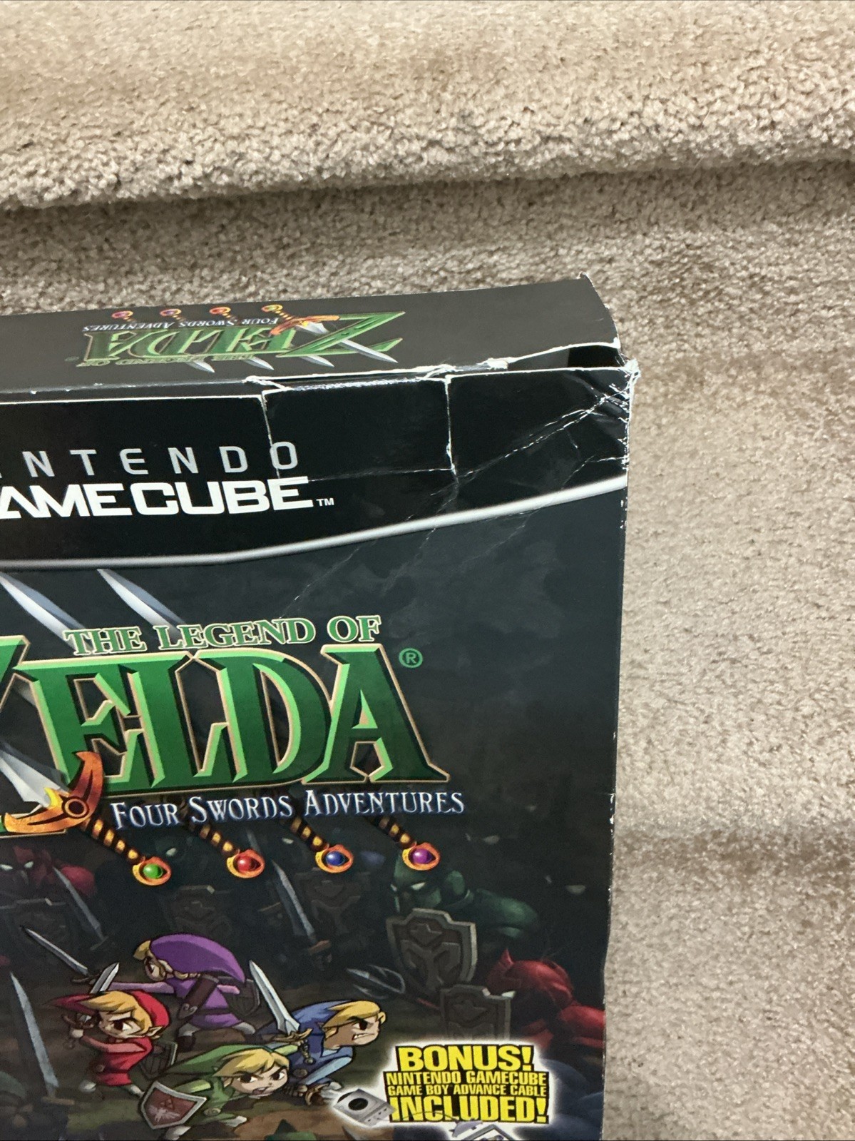 Nintendo GameCube Zelda Four Sword Adventure Box Display Promo Store Standee GBA