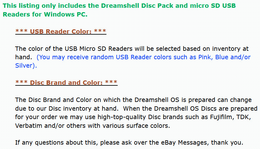 1x Dreamcast Dreamshell Disc Pack & Micro SD USB Readers for Serial Adapter