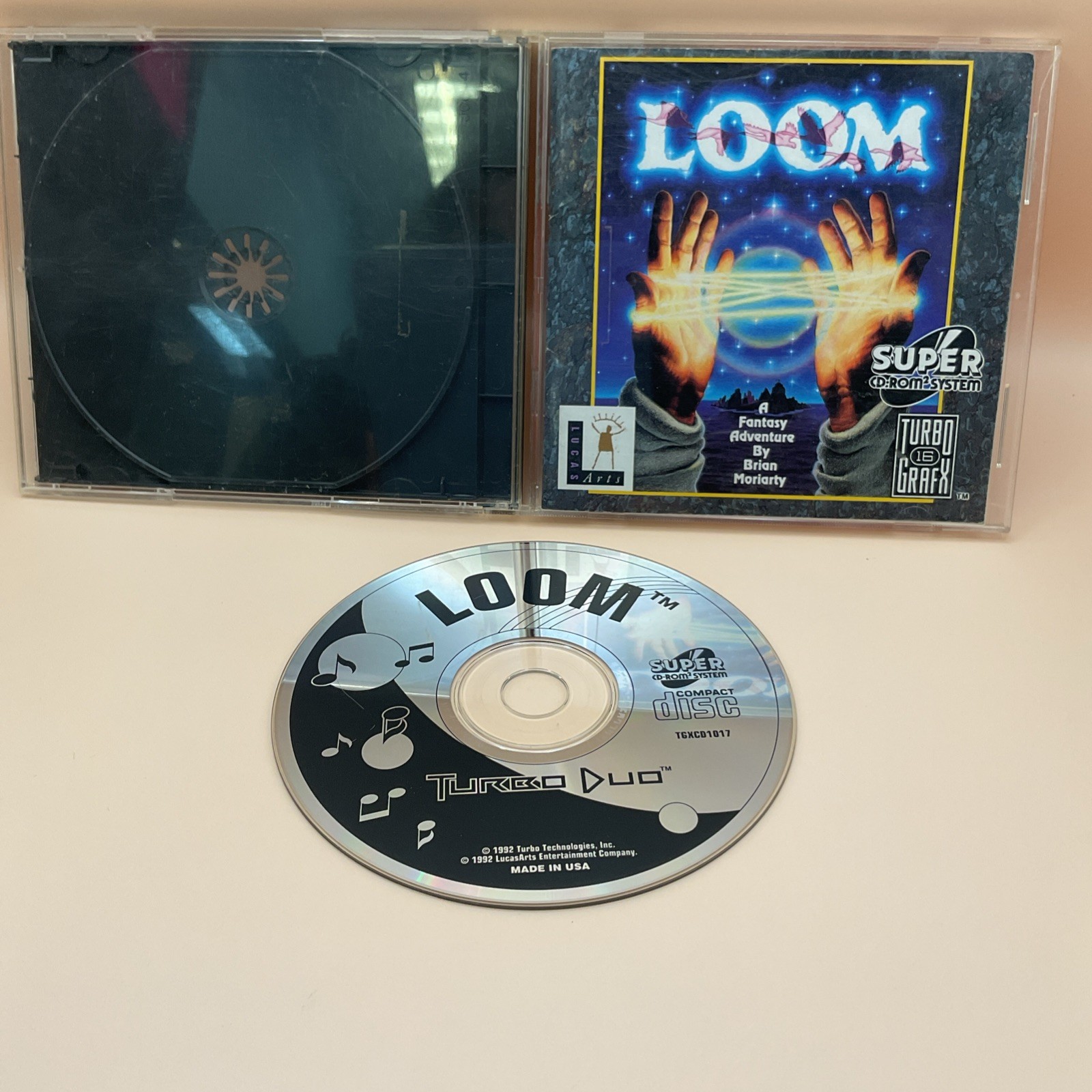 Loom TurboGrafx 16 CD Turbo Duo/Super CD-ROM2 Complete w/Manual & Original Case