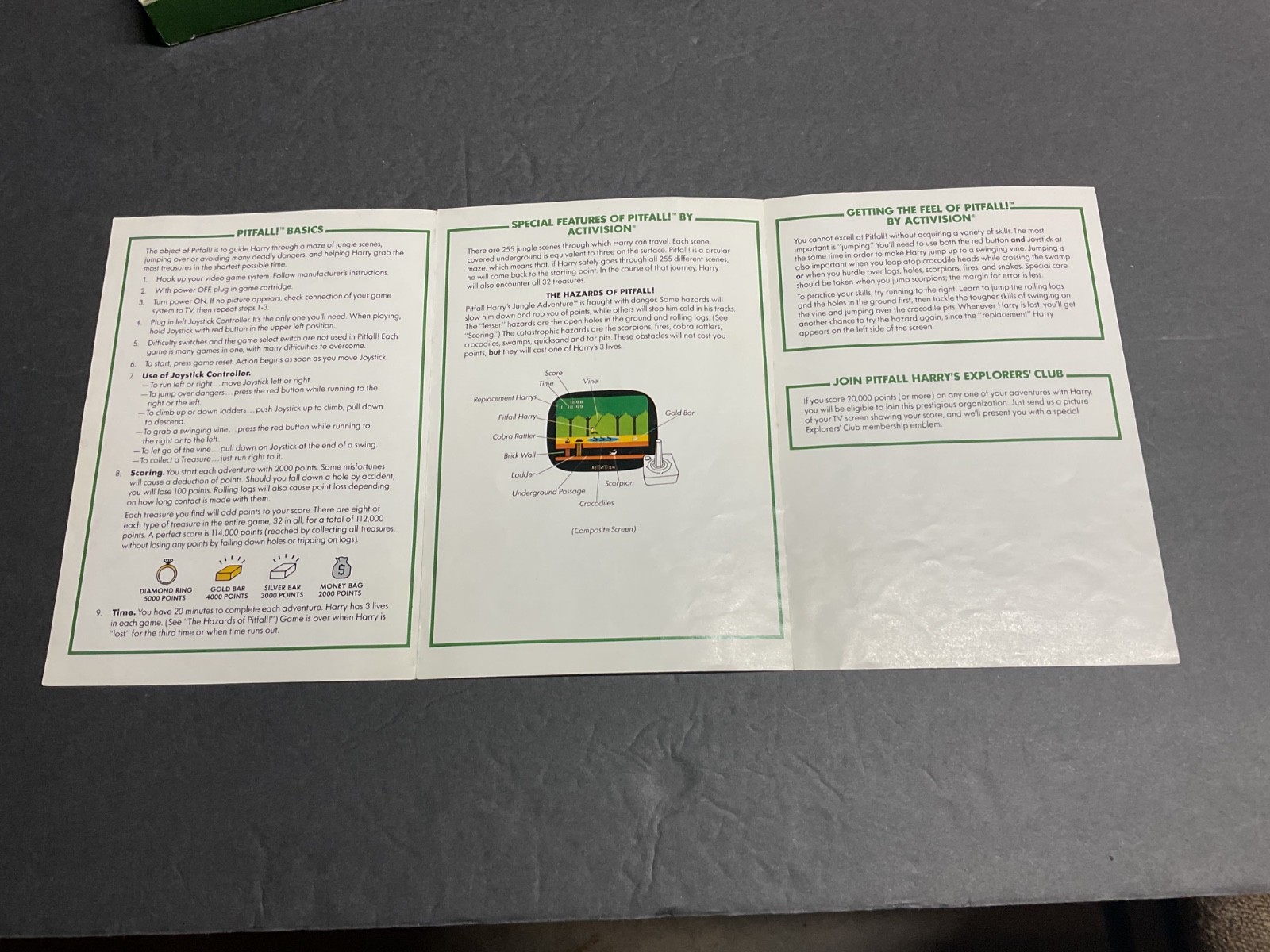 Atari 2600 Pitfall Game Complete in Box Tested CIB
