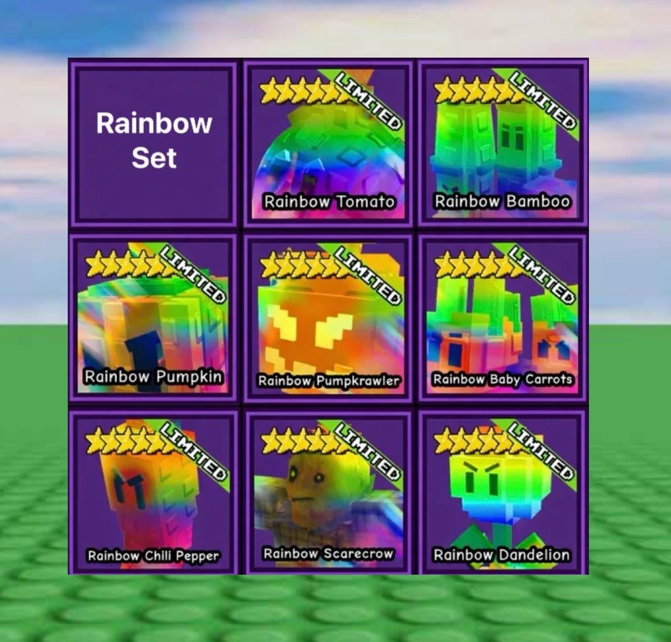 Rainbow Set | Garden Tower Defense