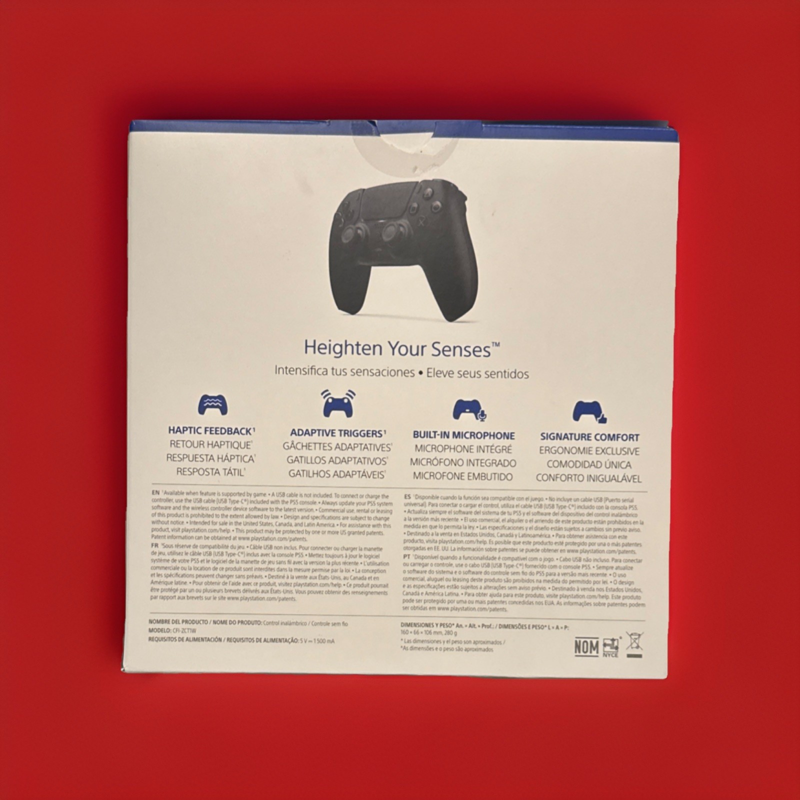 Sony DualSense Wireless Ergonomic Controller for PS5, Black, USB-C