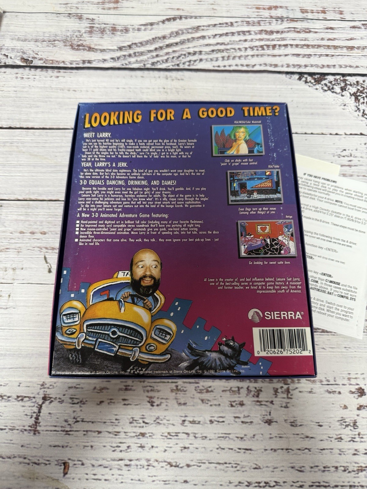 1991 Leisure Suit Larry in the Land of the Lounge Lizards, MS-DOS 3.5″
