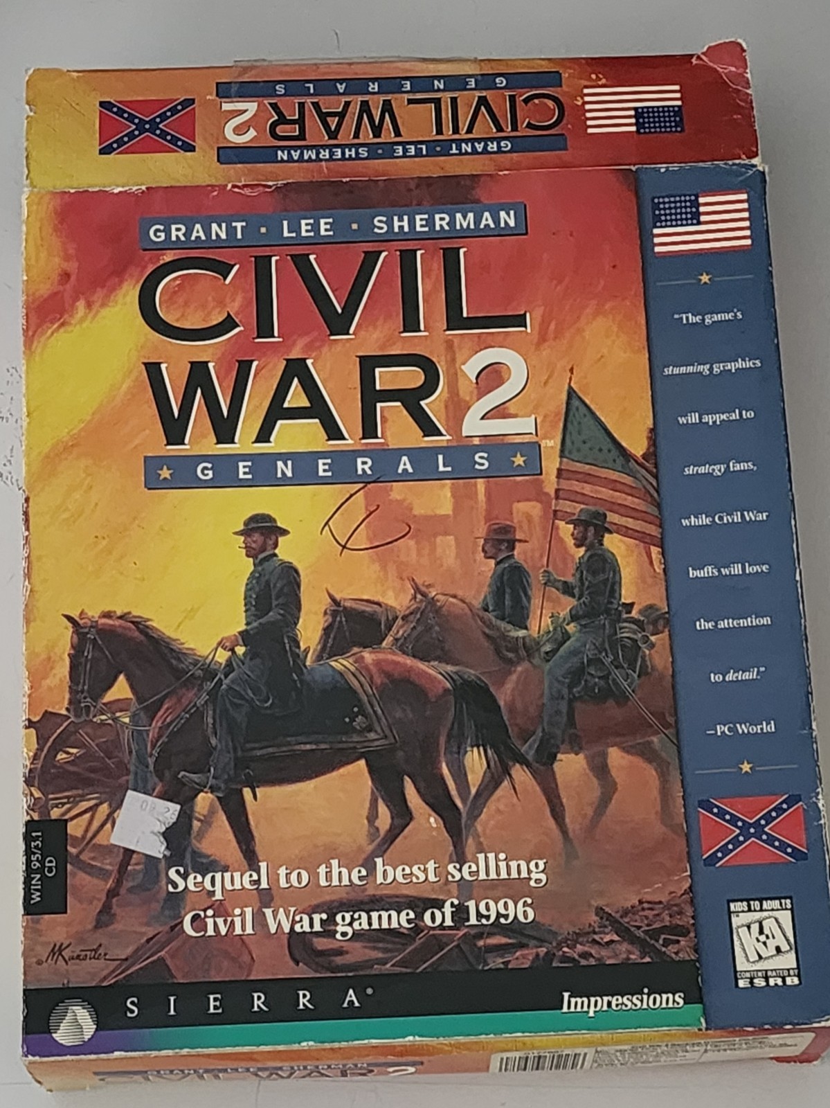 Civil War Generals 2: PC Game Windows CD-ROM Generals Grant Lee Sherman