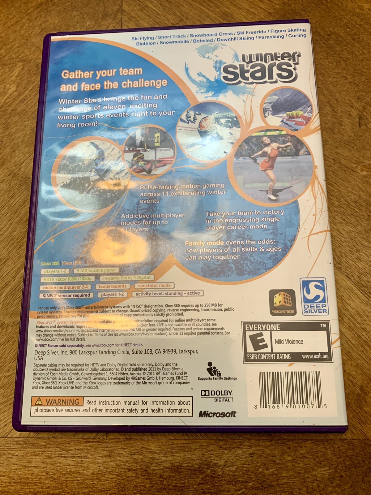 Winter Stars (Microsoft Xbox 360, 2011) Complete Tested And Working