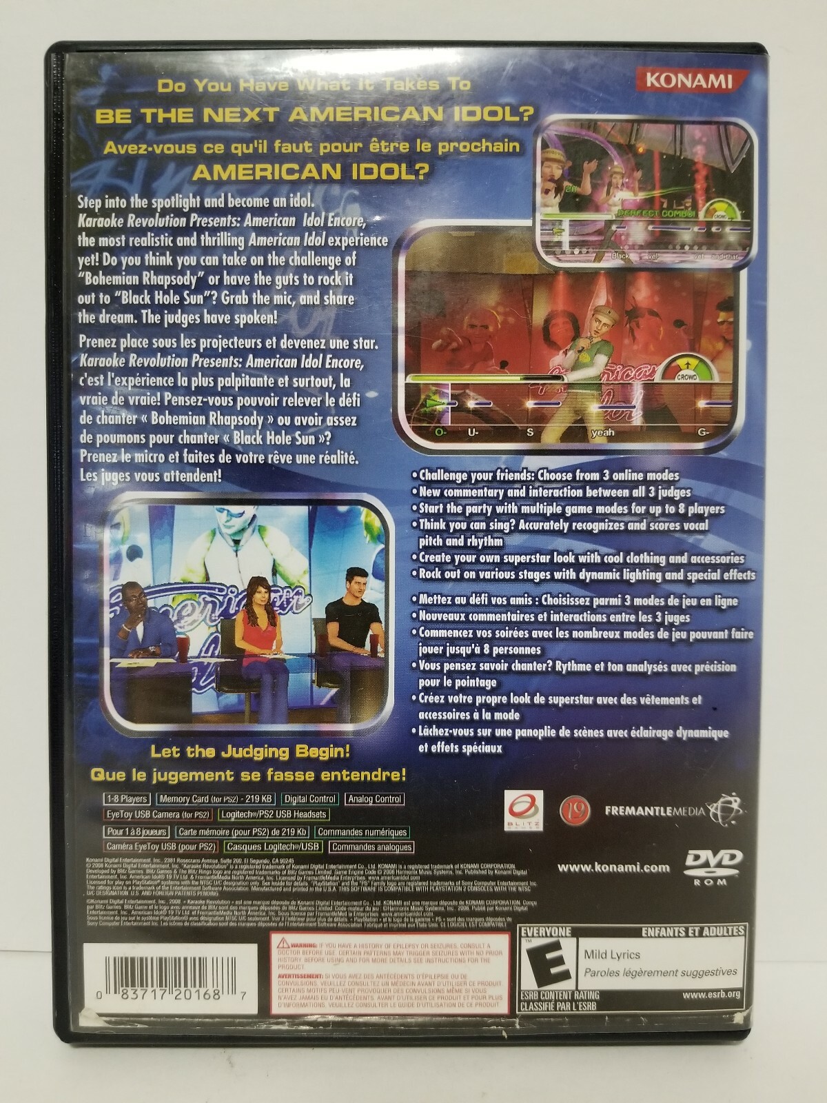 American Idol Sony PS2 video game, no scratches, tested, with Warranty