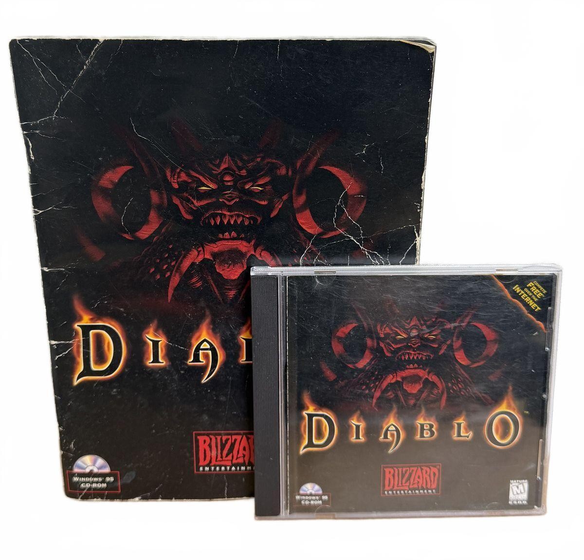 1996 Diablo PC CD-ROM Game Big Box Manual Blizzard Entertainment Complete