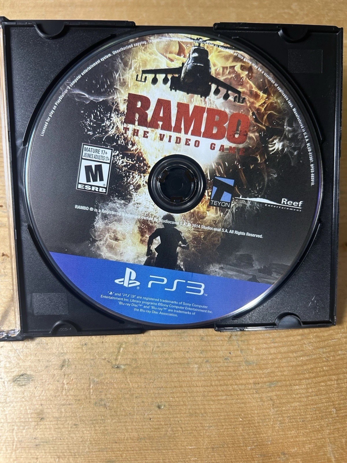 Rambo: The Video Game (Sony PlayStation 3, 2014) PS3 Disc Only Tested Ships Free