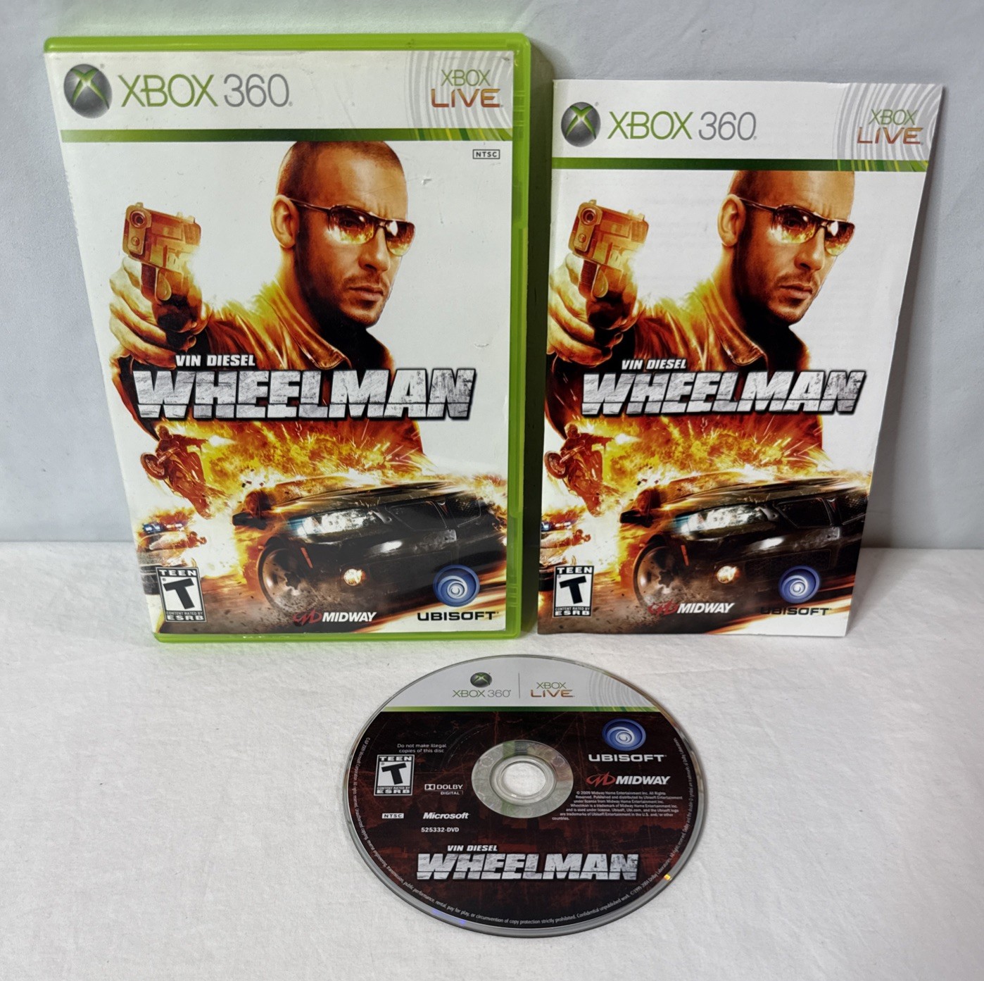 Wheelman Vin Diesel Game (Microsoft Xbox 360, 2009) Manual Tested Works