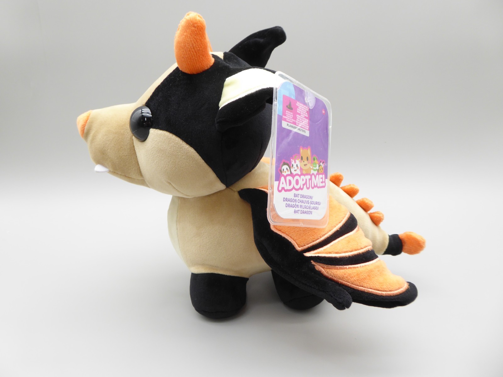 Adopt Me! Legendary Bat Dragon 8-Inch Plush w/Hang tag & Witch Hat Code **NEW**