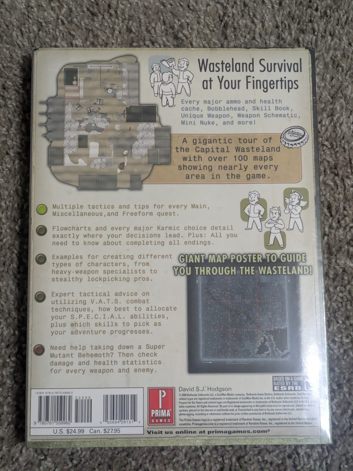 Fallout 3 Official Prima Game Guide 2008 Bethesda All Platforms with Map Poster