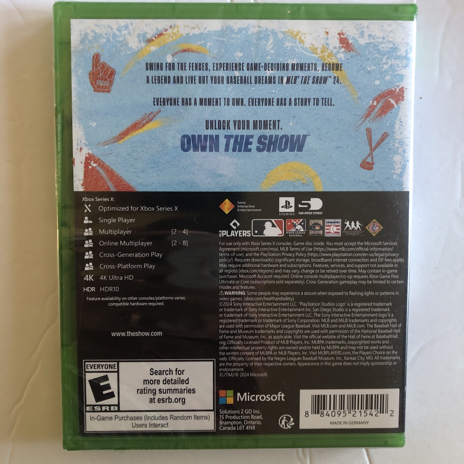 MLB The Show 2024! Xbox Series x Xbox Series x Brand New Sealed