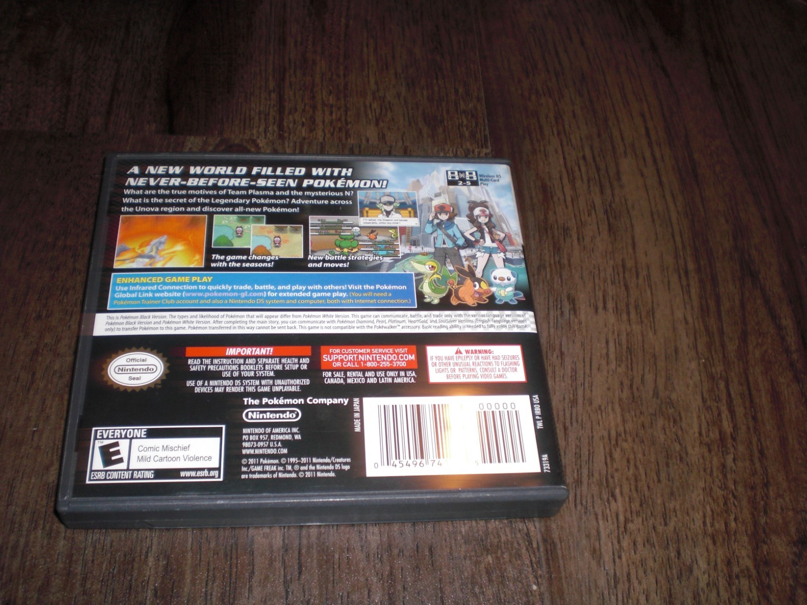 Pokemon Black Version 1 AUTHENTIC GENUINE Nintendo DS 3DS 2DS XL COMPLETE CIB