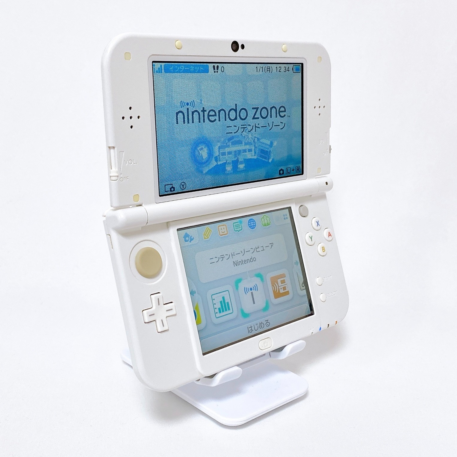 【Dual IPS w/Box】New Nintendo 3DS XL LL Pearl White Console Japan Tested Rank S