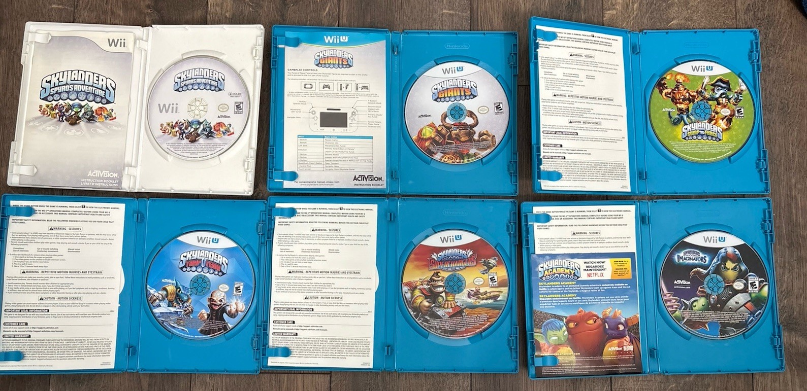 Skylanders Wii U 6 Game Lot – Spyro, Giants, Swap Force, Trap Team, Imaginators
