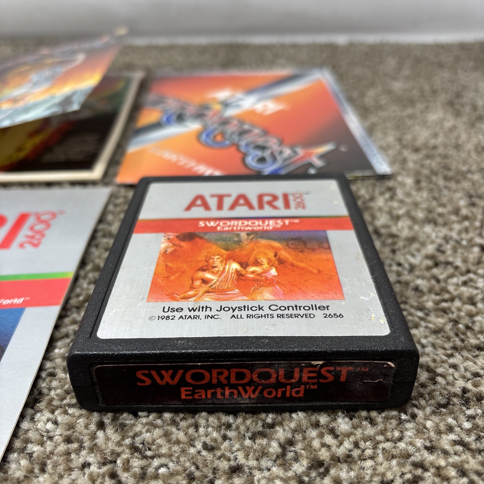 Swordquest EarthWorld, CX2656, Atari 2600, Atari 1982, CIB, Tested