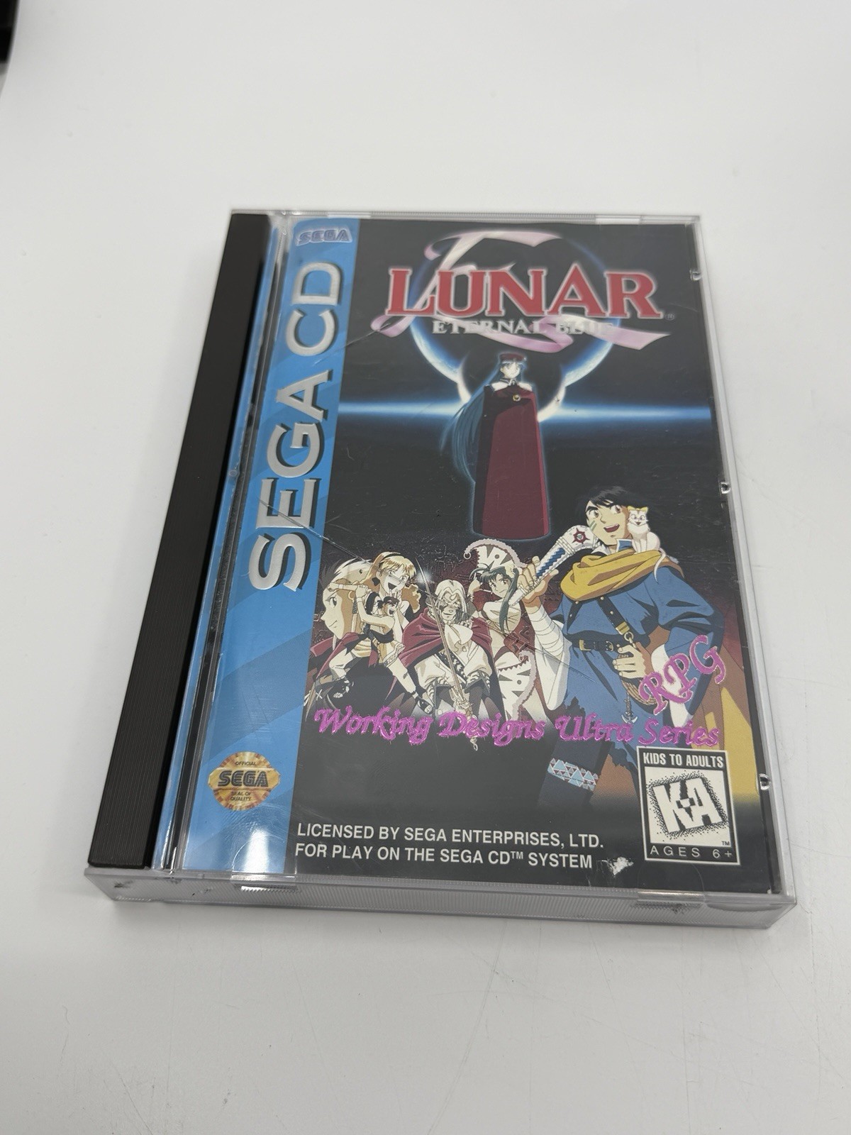 SEGA Lunar: Eternal Blue Sega CD JRPG Role Playing Game NTSC-U/C w/ Manual