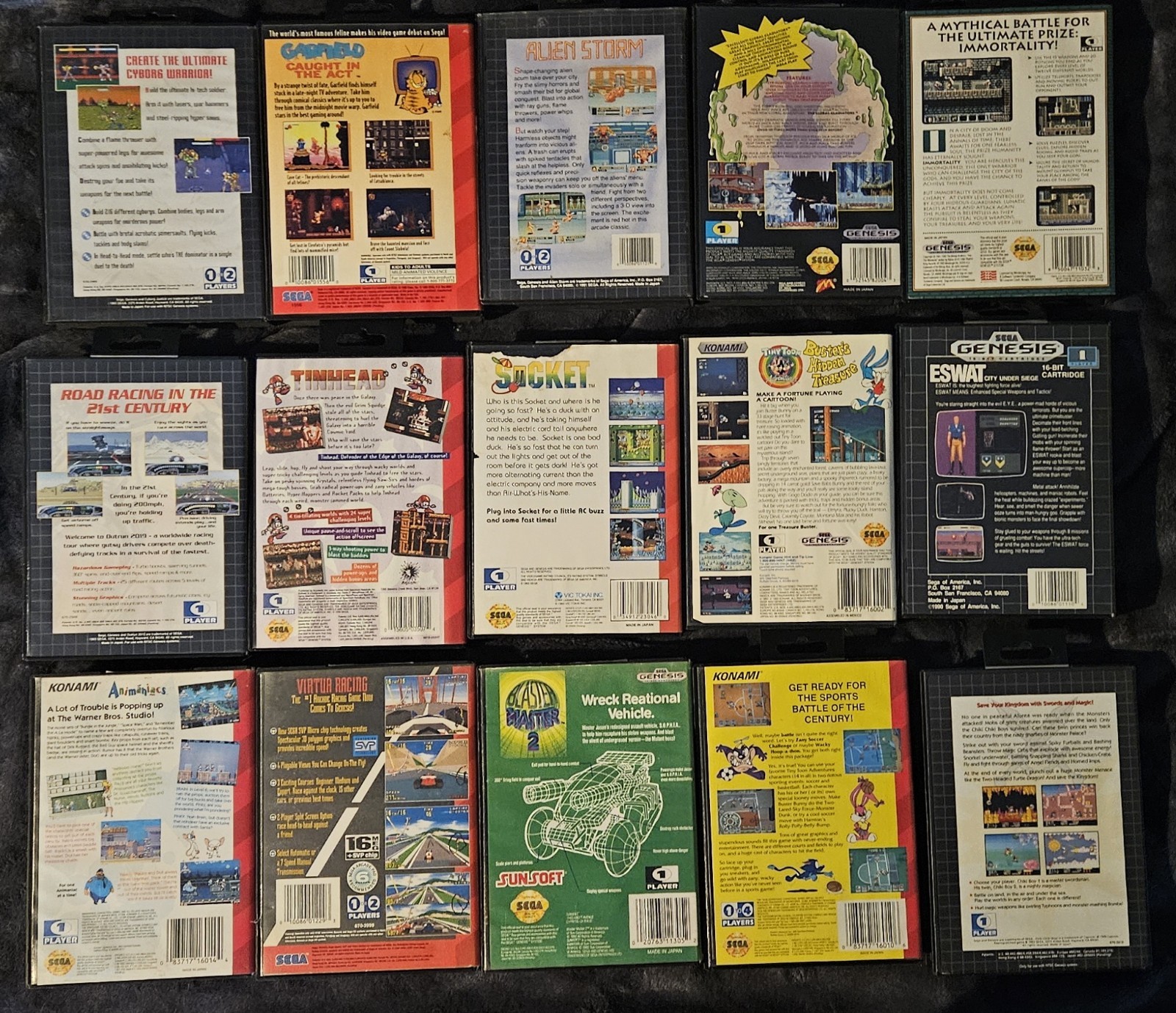 Sega Genesis Games Lot 15 Games CIB Complete with Cases and Manuals