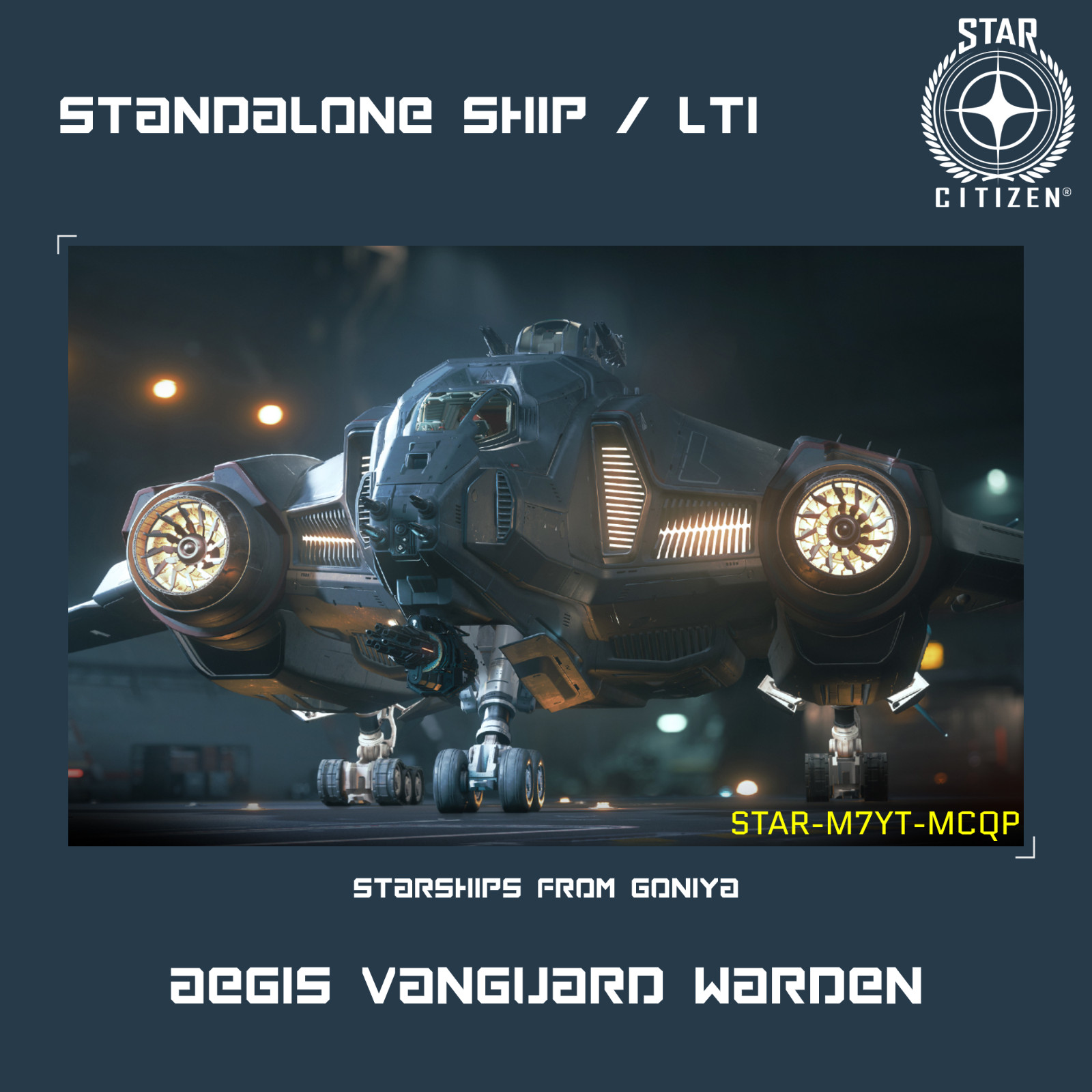 STAR CITIZEN – AEGIS VANGUARD WARDEN – LTI – CCU’d – (Lifetime Insurance)