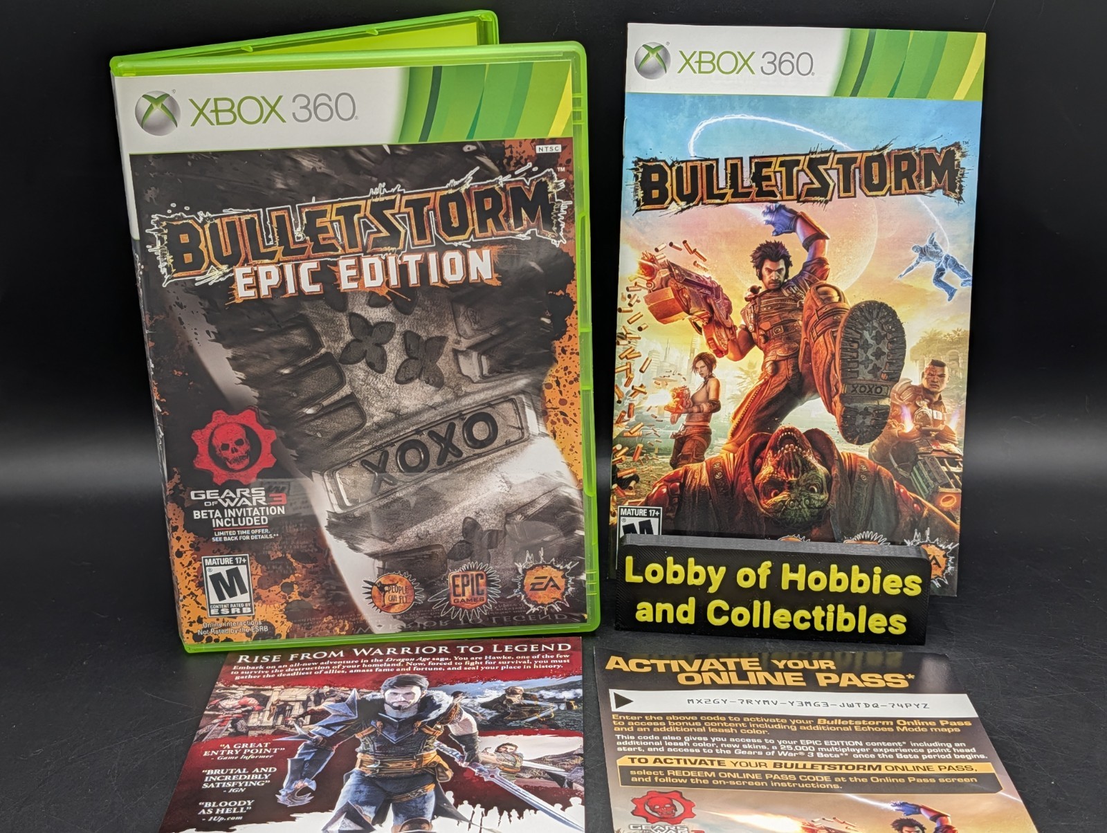 Bulletstorm Epic Edition ( Microsoft Xbox 360 ) CIB – Mint Disc -Pristine-Tested