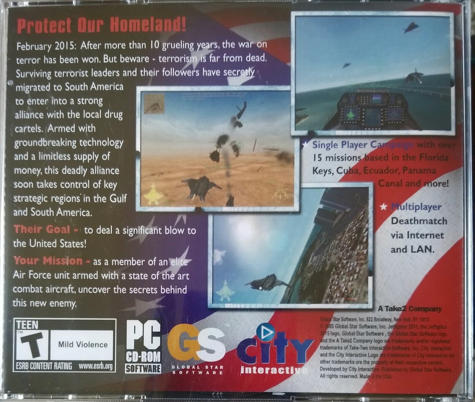 JETFIGHTER 2015 PC CD-ROM GLOBAL STAR SOFTWARE, NEW AND SEALED