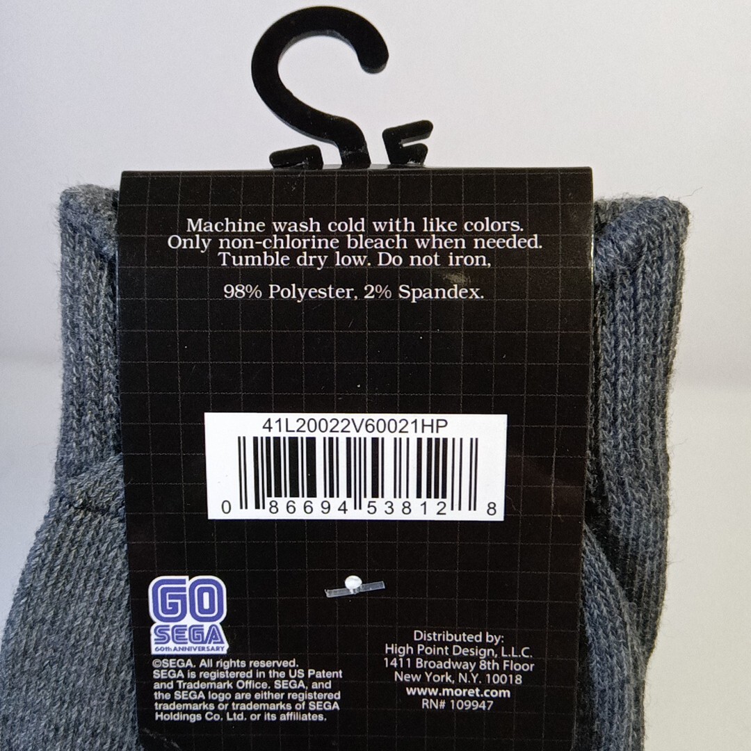 New Sega Genesis Gray And Black Game Over Controller Crew Socks Sizes 6-12 Mens