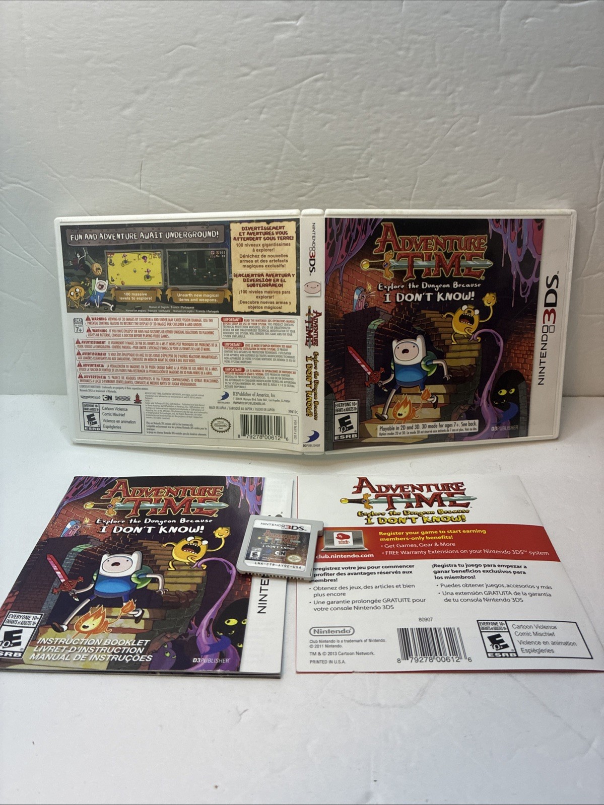 Adventure Time Explore the Dungeon Because I Don’t Know! Nintendo 3DS 2DS CIB