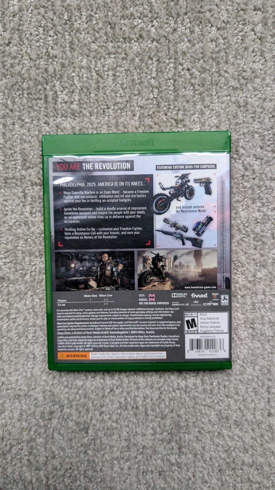 Homefront: The Revolution – Xbox One complete free ship