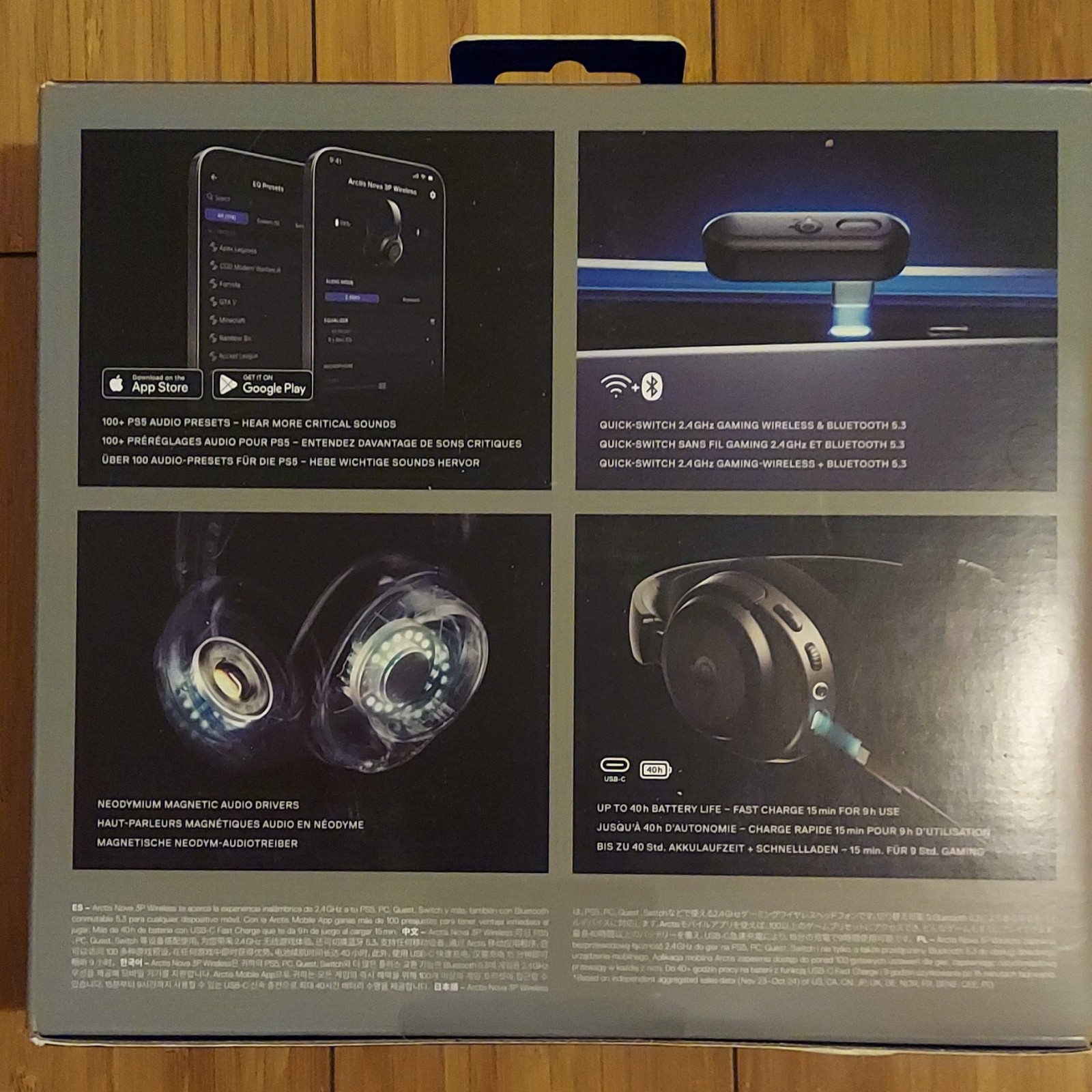 SteelSeries Arctis Nova 3P Wireless Headset 2.4GHz + Bluetooth PS Black