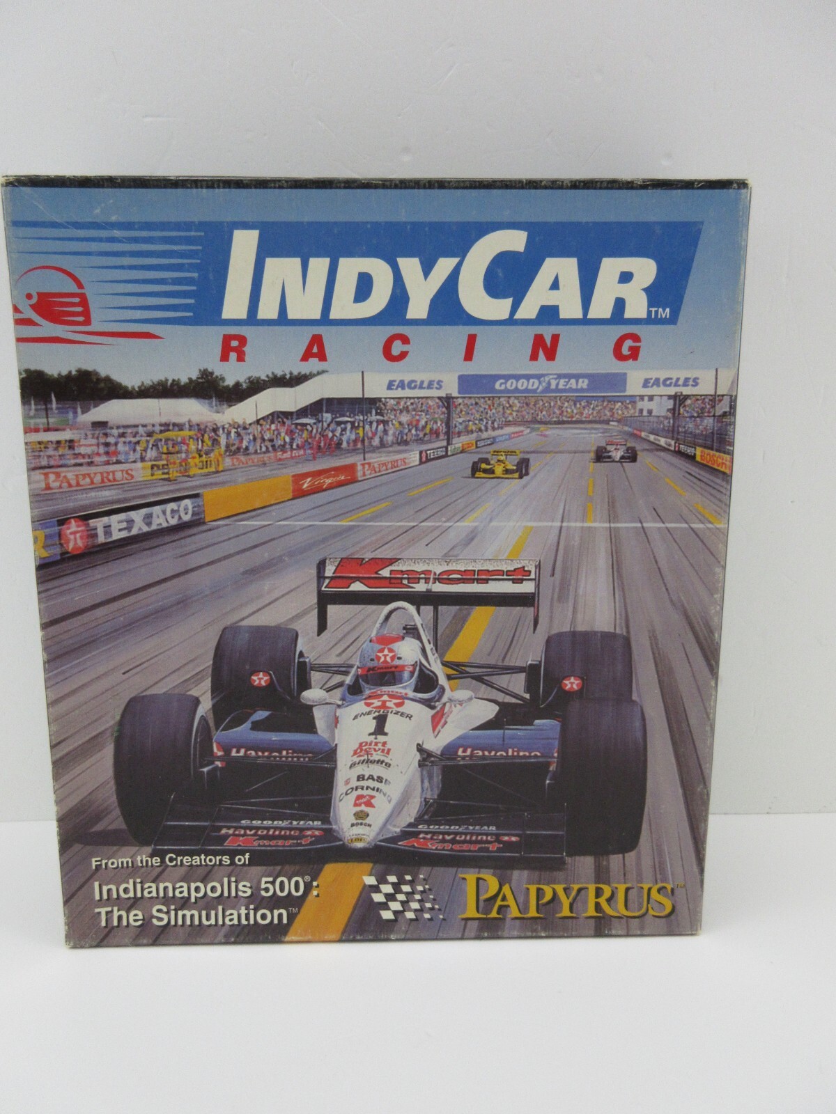 IndyCar Racing PC 1993 Papyrus 3.5 in Floppy Disks Big Box
