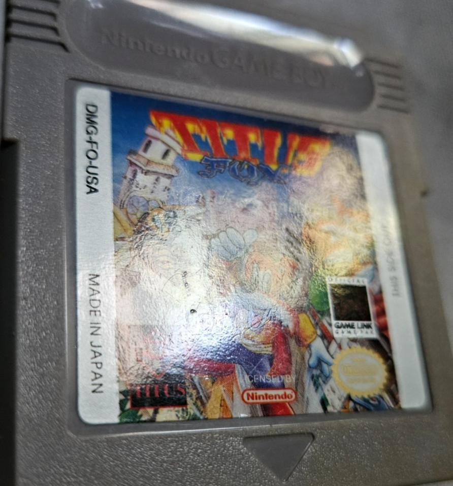 Titus The Fox Cartridge Only Authentic Nintendo Game Boy DMG-FO-USA 1993 Gameboy