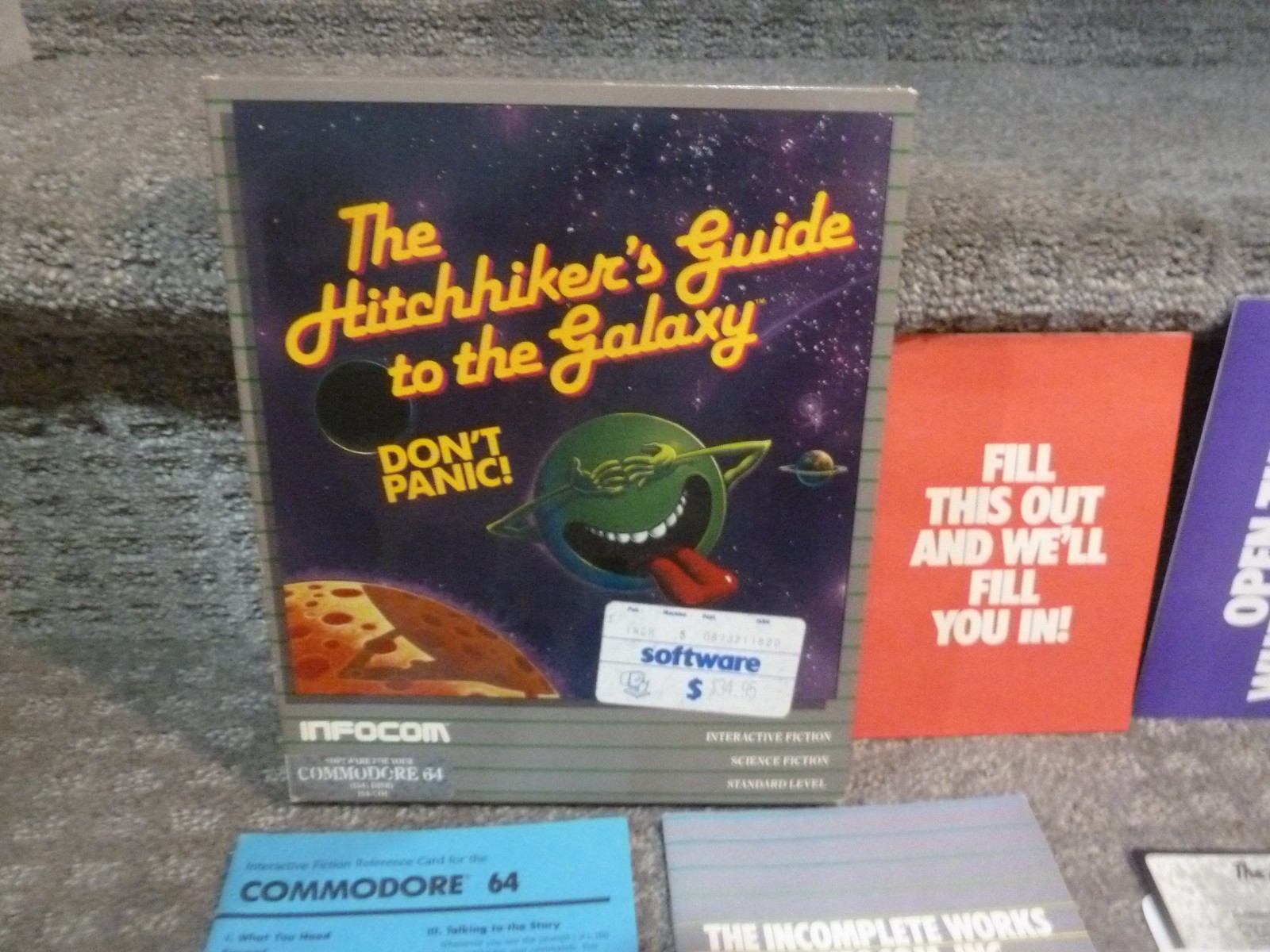 1984 Infocom Hitchhiker’s Guide to the Galaxy for Commodore 64 Complete RARE