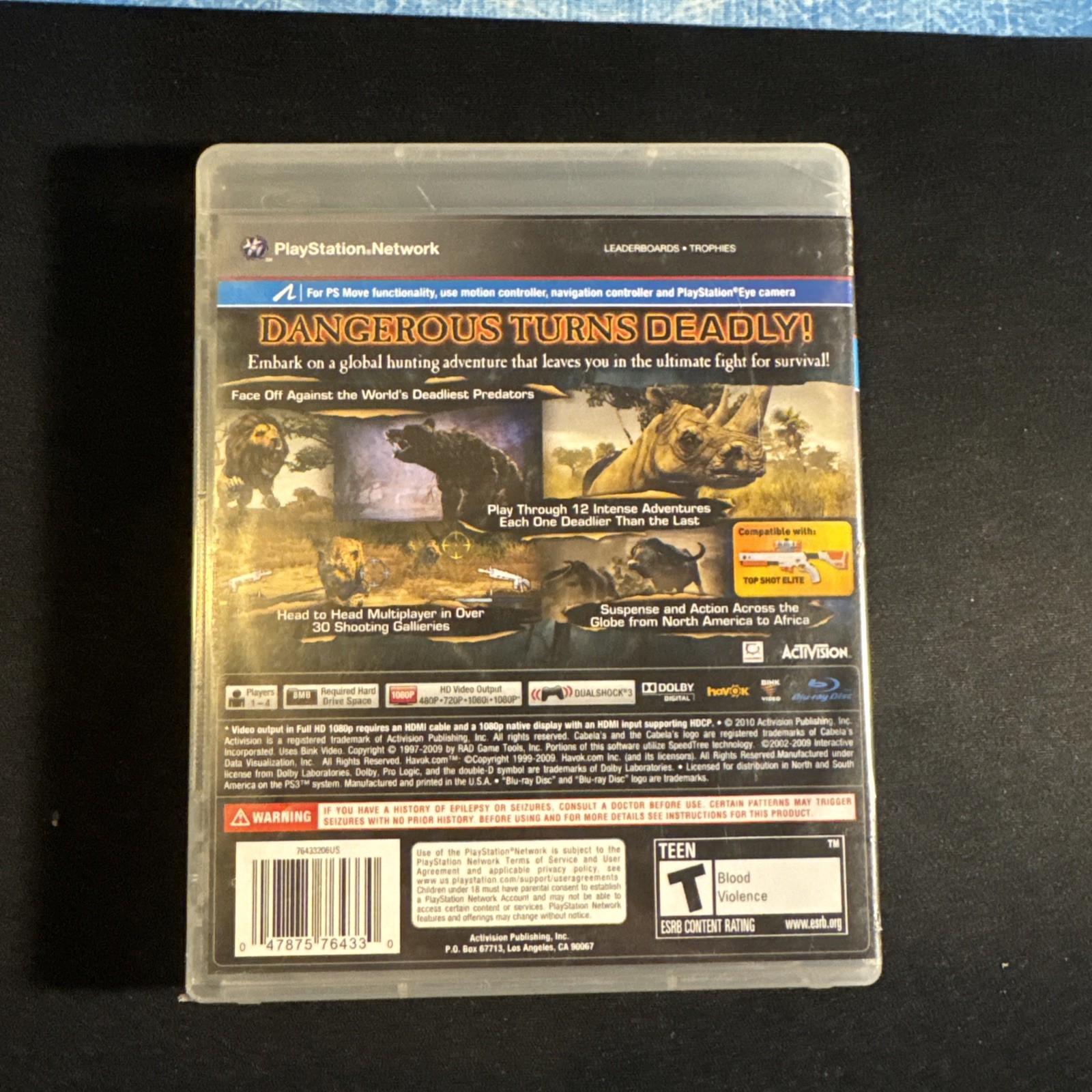 Cabela’s Dangerous Hunts 2011 (PlayStation 3, 2010) Complete w/ Manual – Tested
