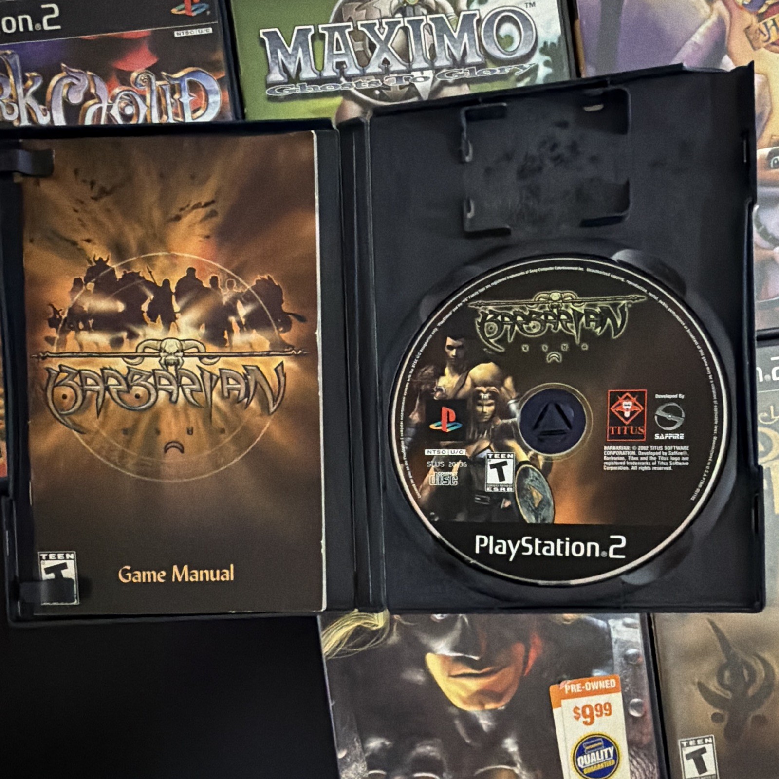 PlayStation PS2 Game Lot w/ Manuals: Dark Cloud Maximo Spyro A Hero’s Tail