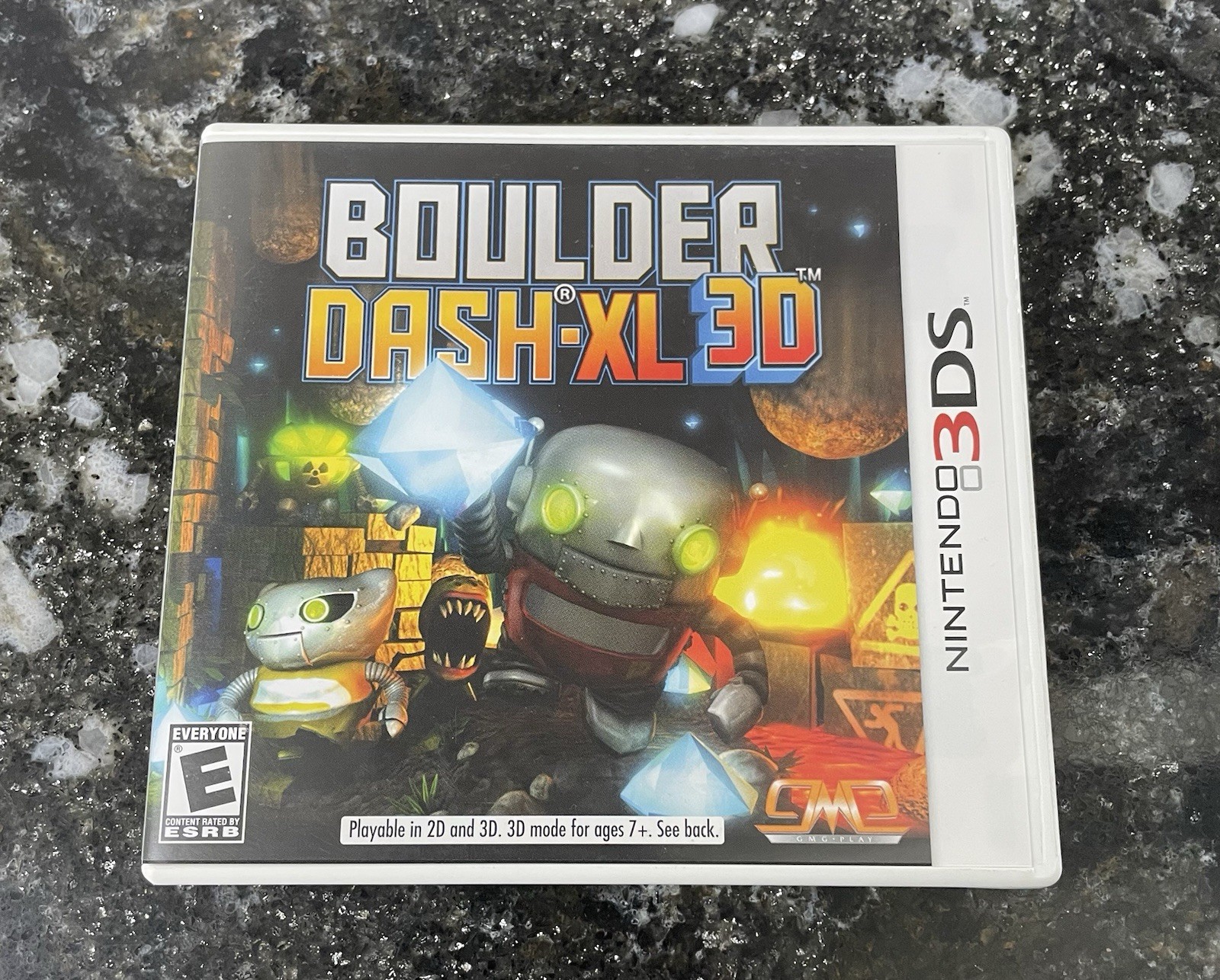 Boulder Dash-XL 3D (Nintendo 3DS 2012) COMPLETE CIB TESTED NICE!!
