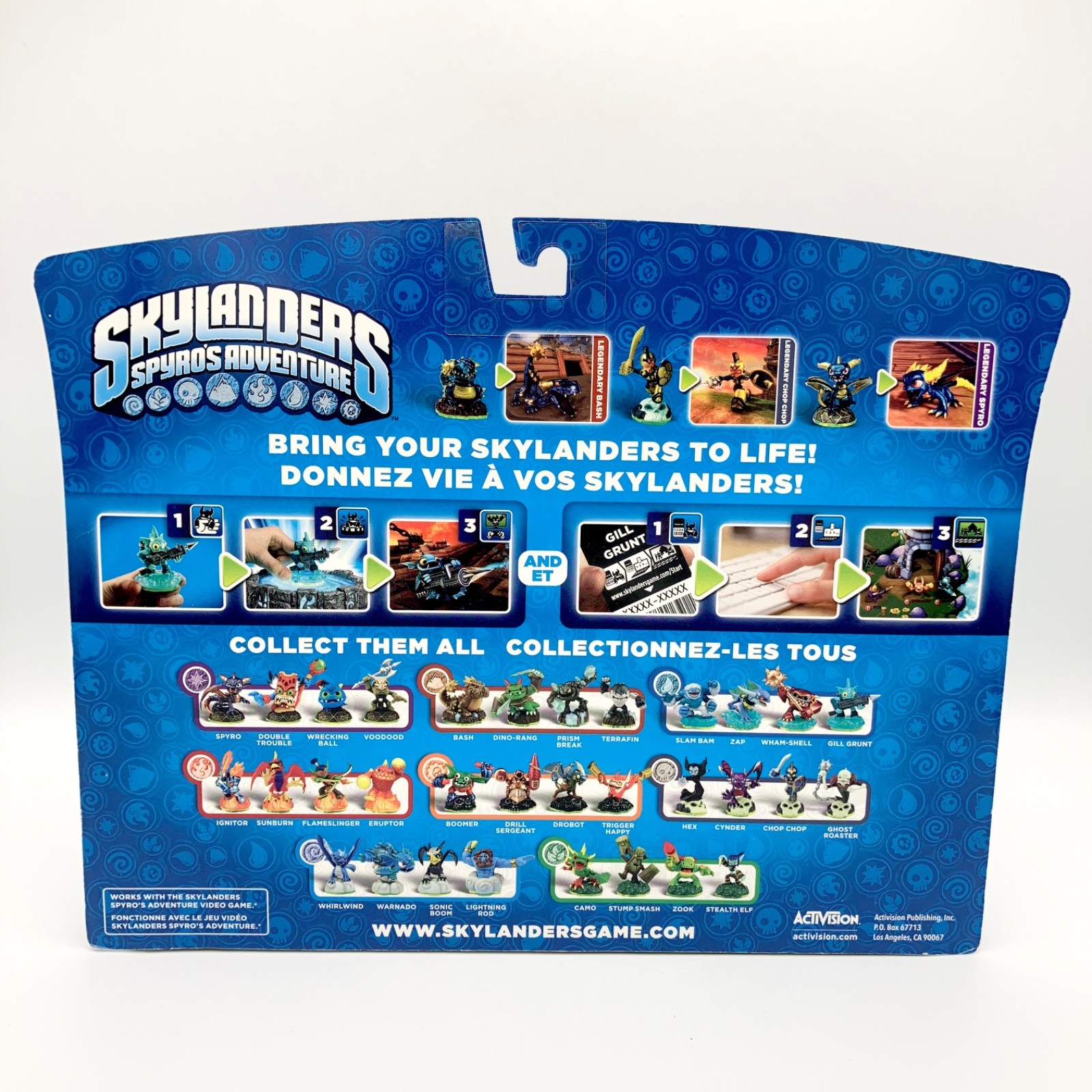 Skylanders Spyros Adventure Legendary Figures 3 Pack Bash Chop Chop Spyro NEW
