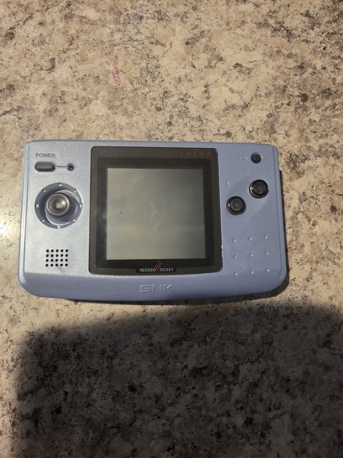 Neo Geo Pocket Color Platinum Blue W/ Pac-Man Video Game SNK Tested & Works