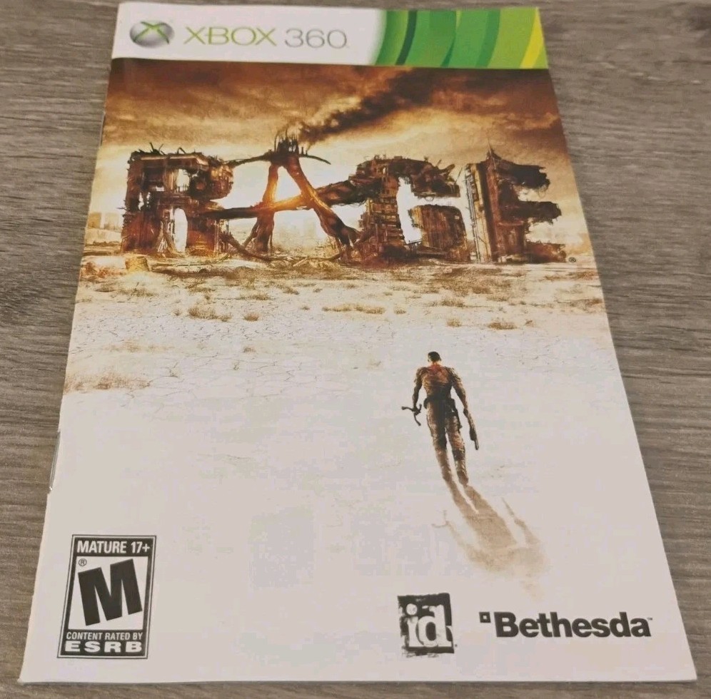 Rage (Microsoft Xbox 360, 2011) Manual Only