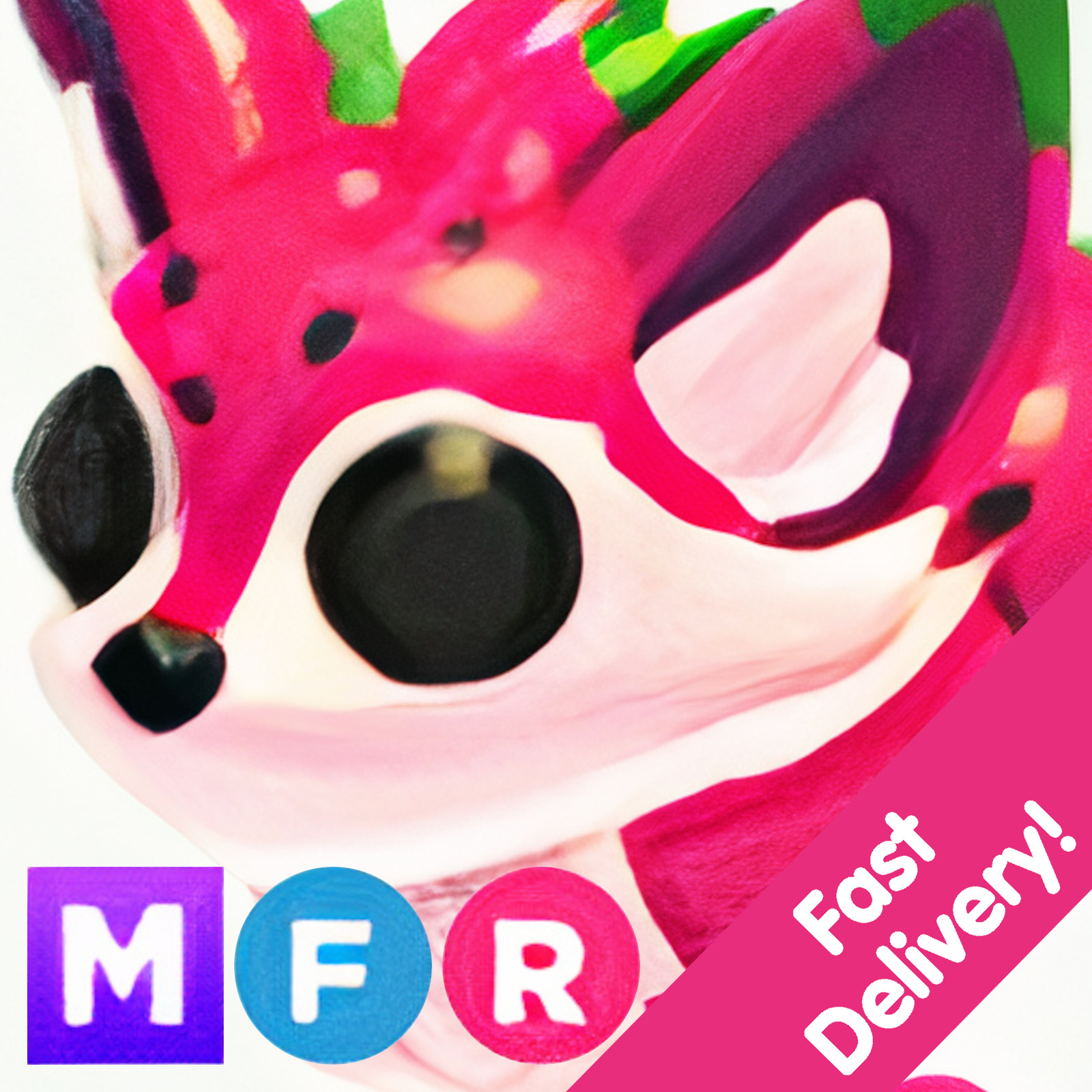 Dragonfruit Fox ✨ Mega Neon Fly Ride MFR ✨ US Seller Adopt From Me Today