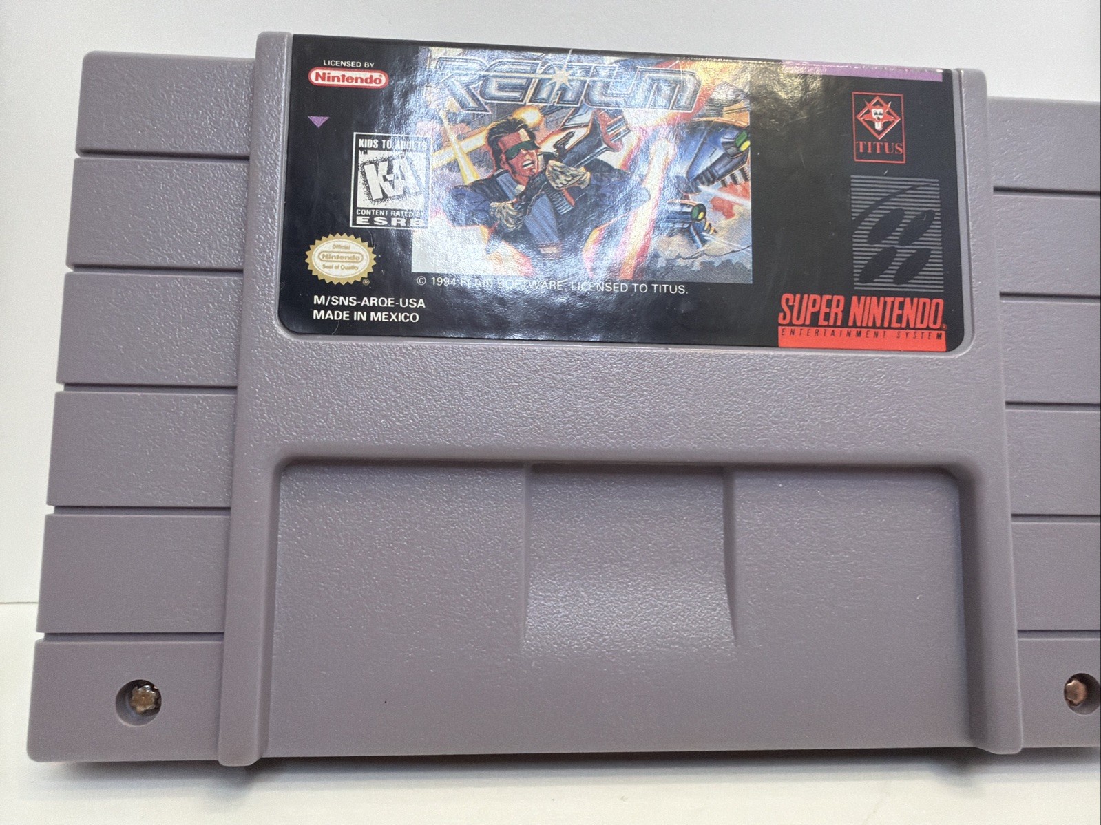 Realm Super Nintendo Game SNES Authentic Very Good Condition w/ Dustcover