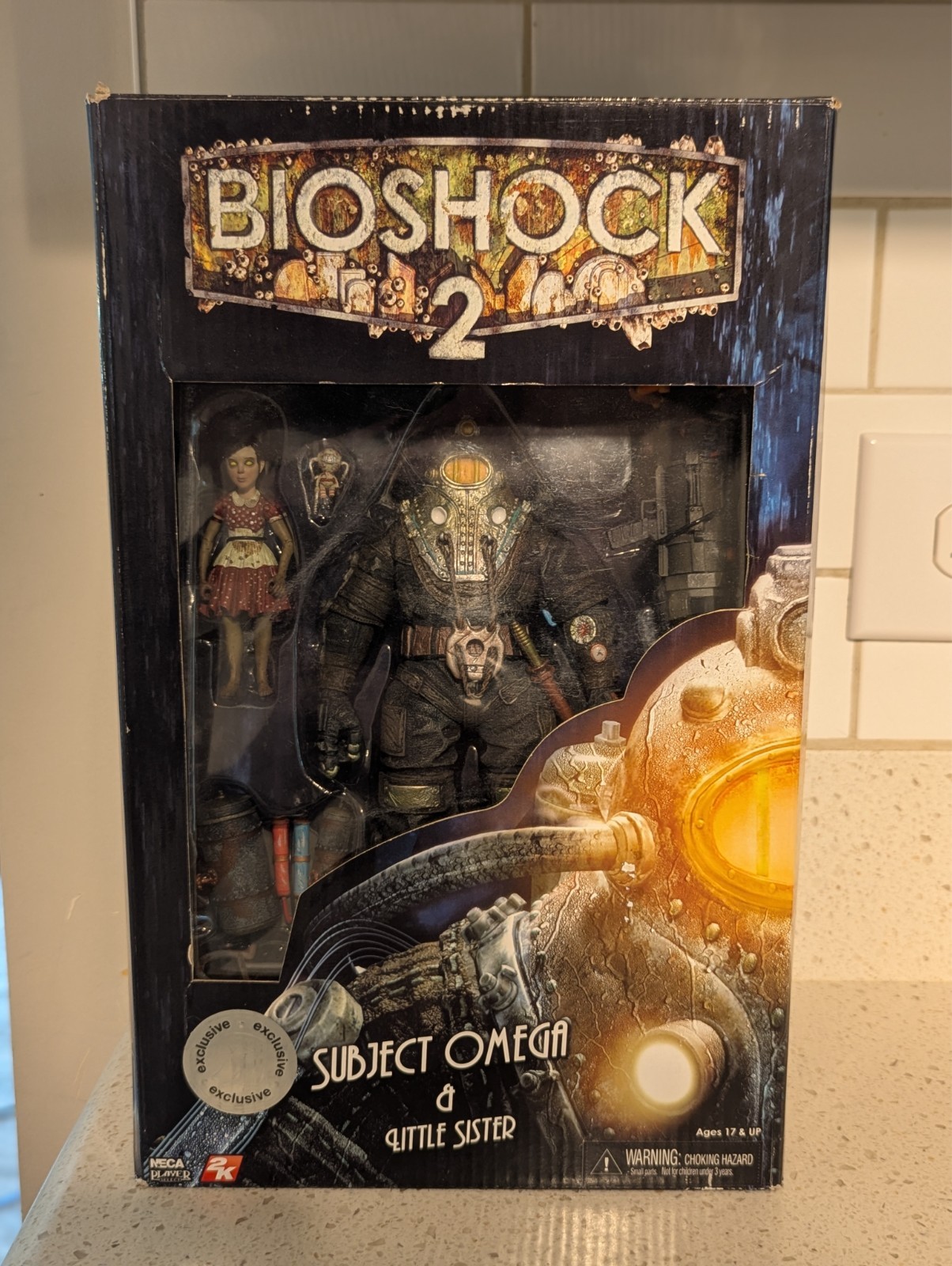 BioShock 2 Subject Omega Little Sister NECA Bunny Splicer Mask Open Box