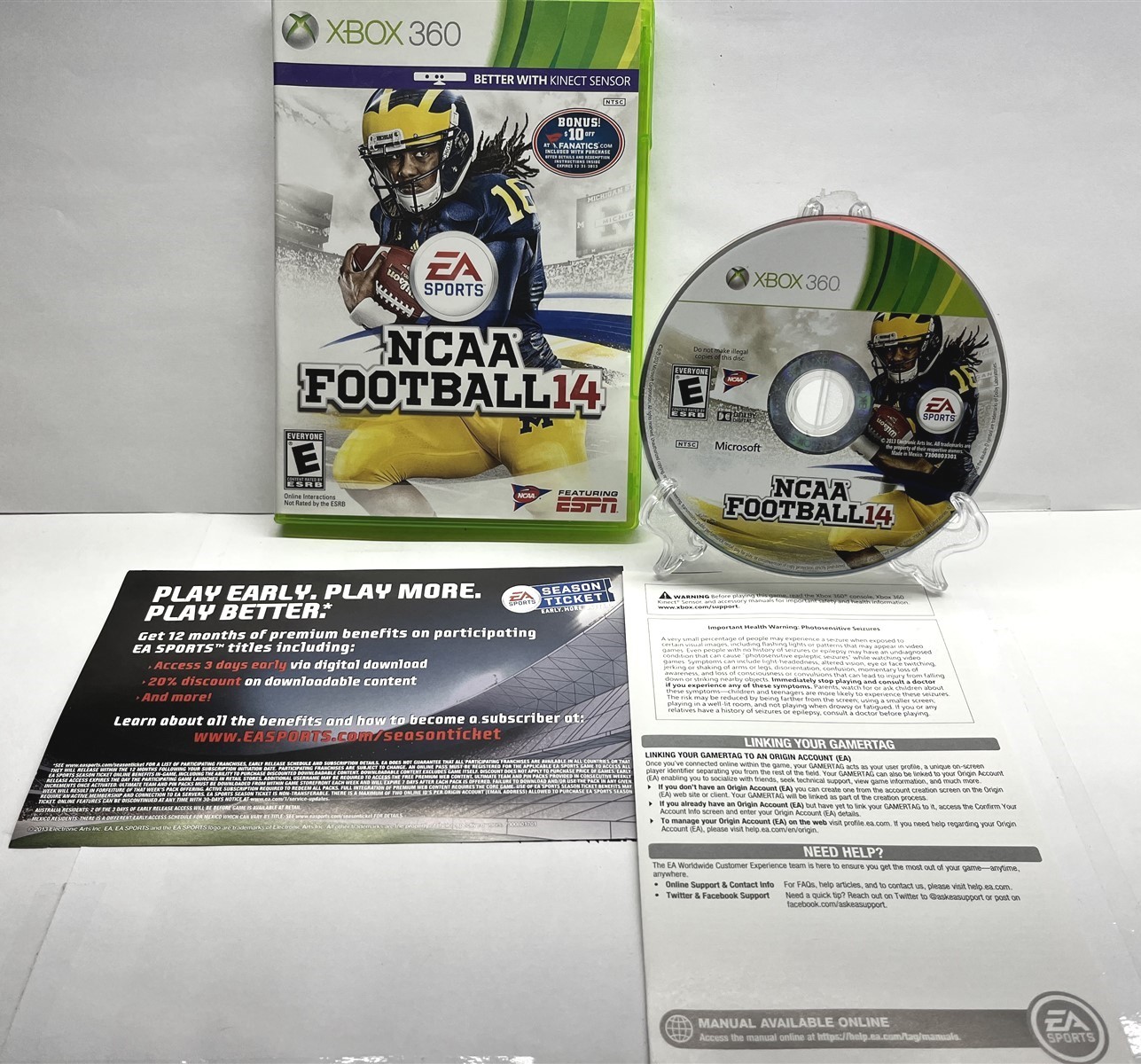 NCAA Football 14 (Xbox 360) Complete – Clean & Tested Working – Free Ship