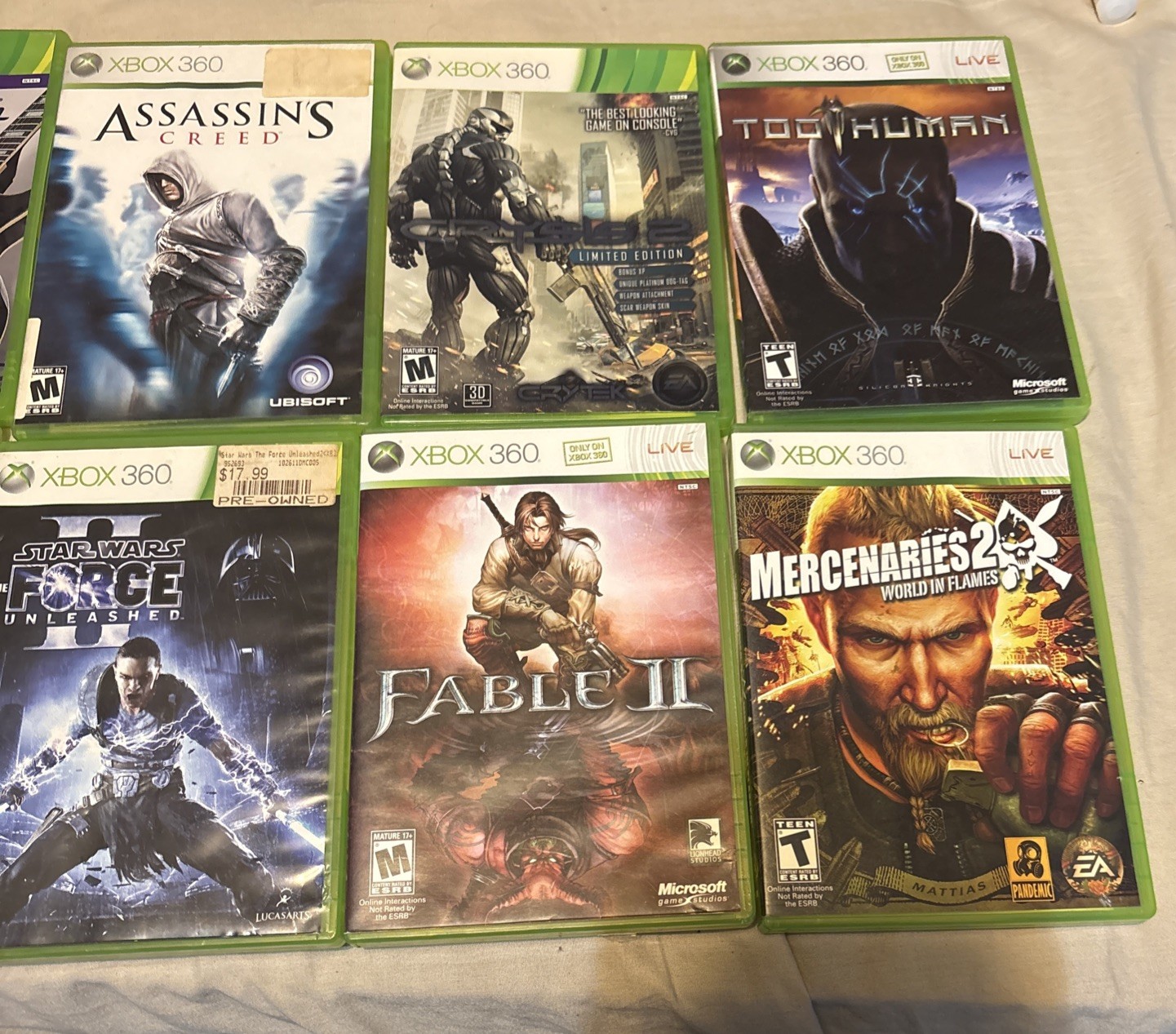 xbox 360 game lot tested