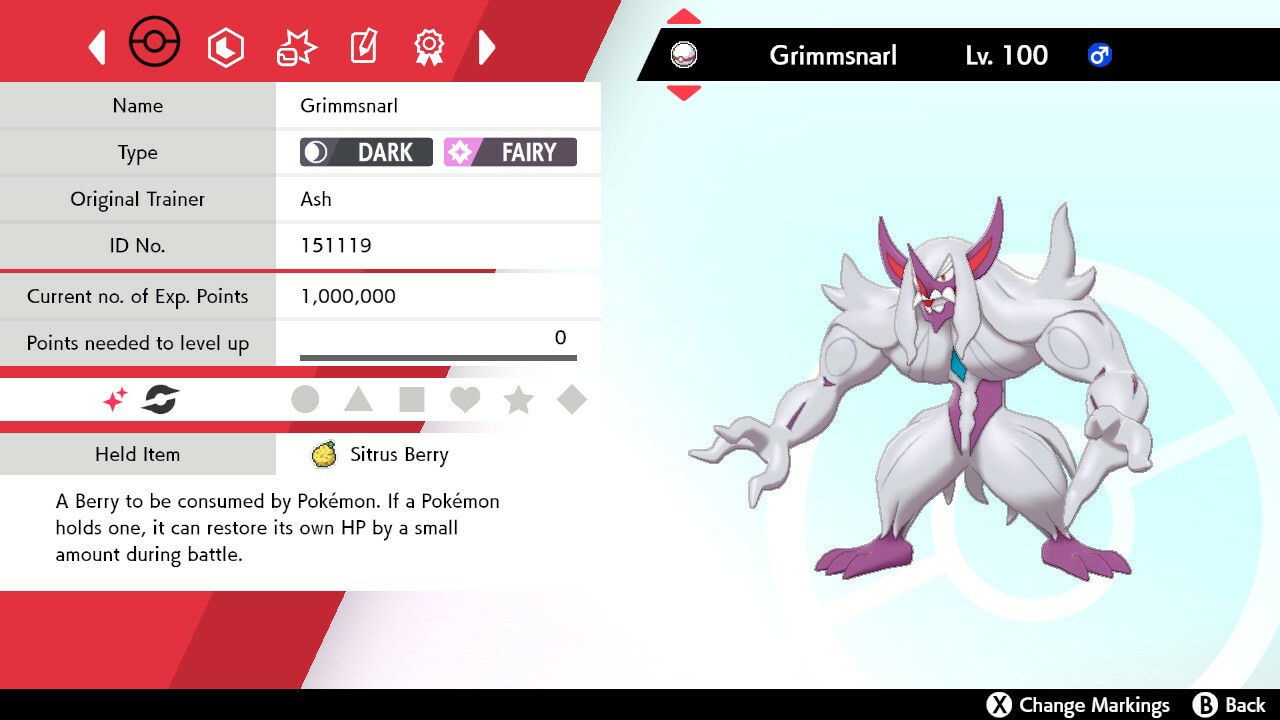 Pokemon Grimmsnarl Best Stats 6IV Best EVs & Nature 🌟Shiny🌟 Battle Ready Home