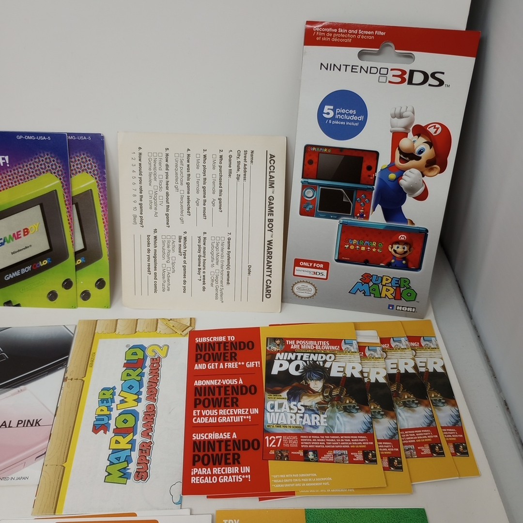 Lot Of 82 Nintendo INSERTS (Some Manuals & Posters) SEE PICS!!