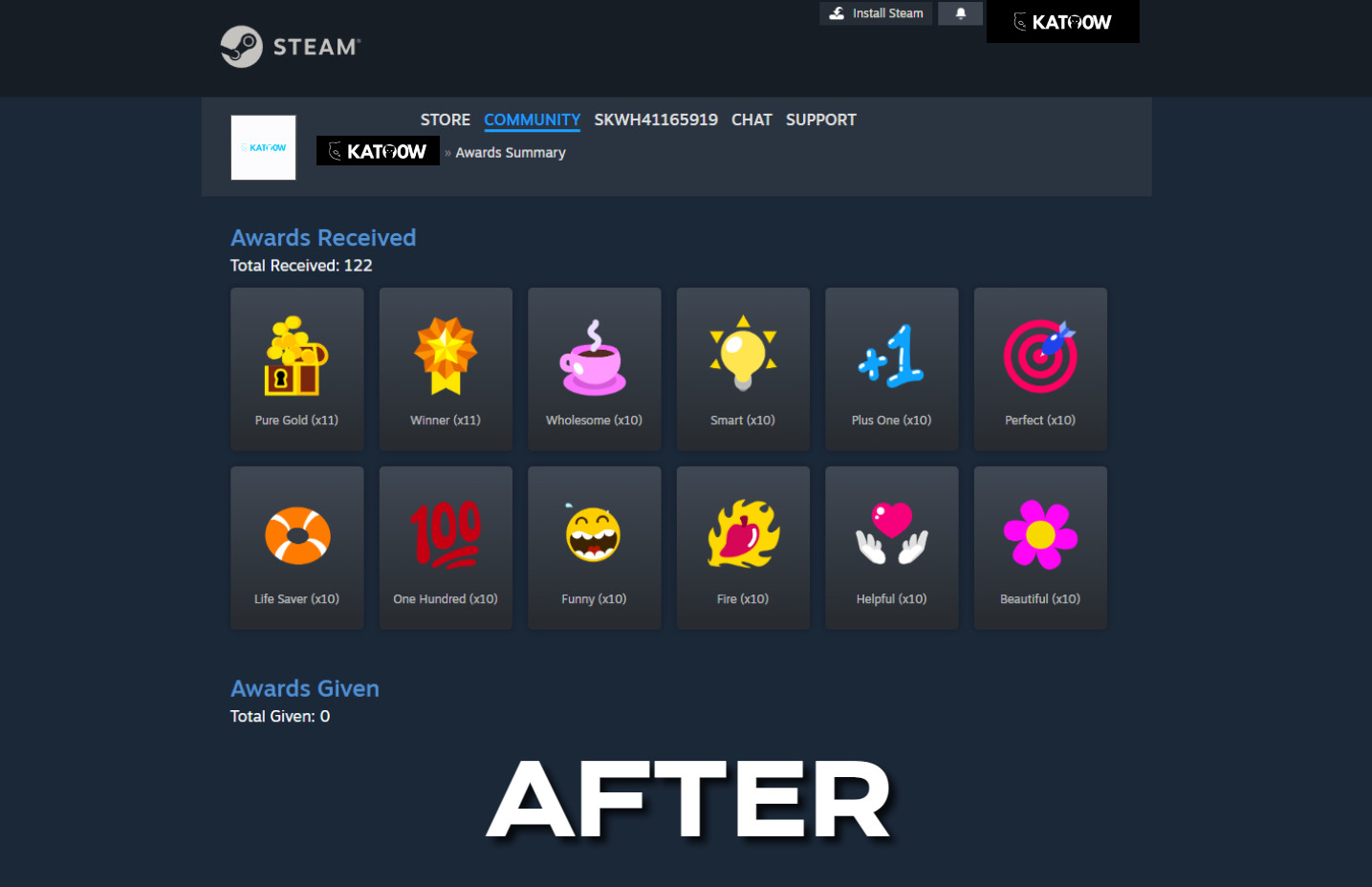 🏅 Steam Community Awards (Quantity 110x) – Profile Award (XP) ⚡Fast Delivery
