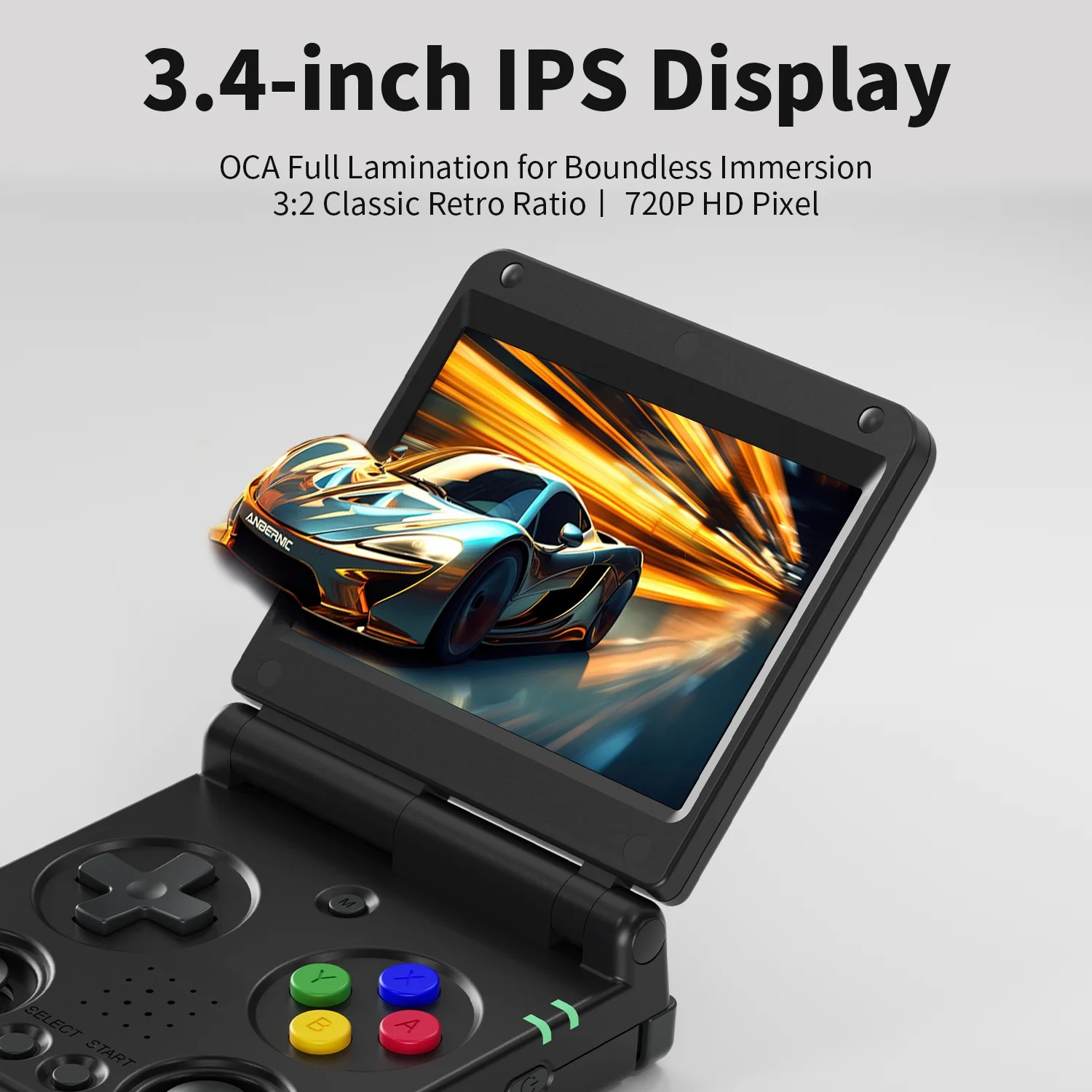 RG34XXSP Handheld Game Console,3300 mAh Battey,3.4 inch Screen Support 30+ Simul