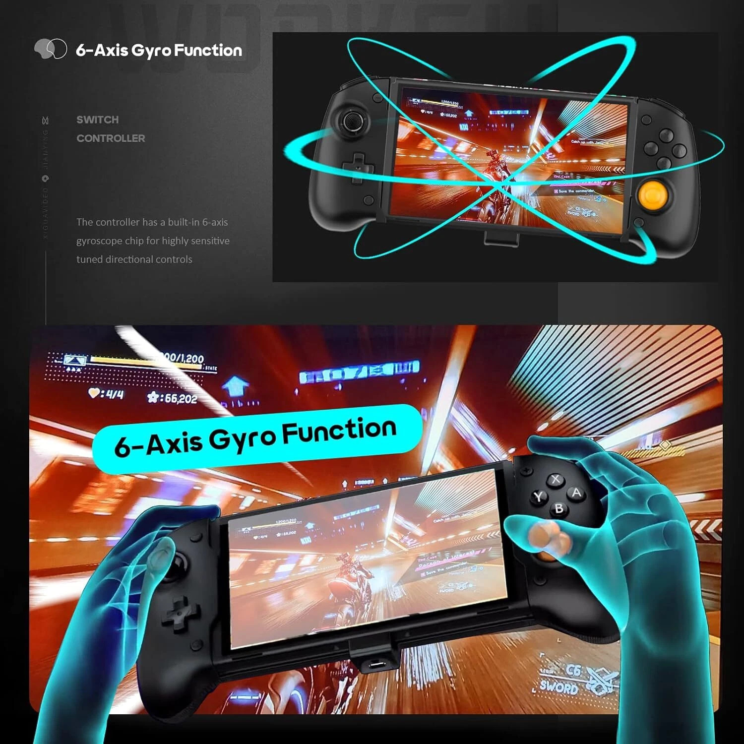 Pro Controller Wireless for Nintendo Switch/Lite/OLED W/ Turbo 6 Axis Gyro NEW