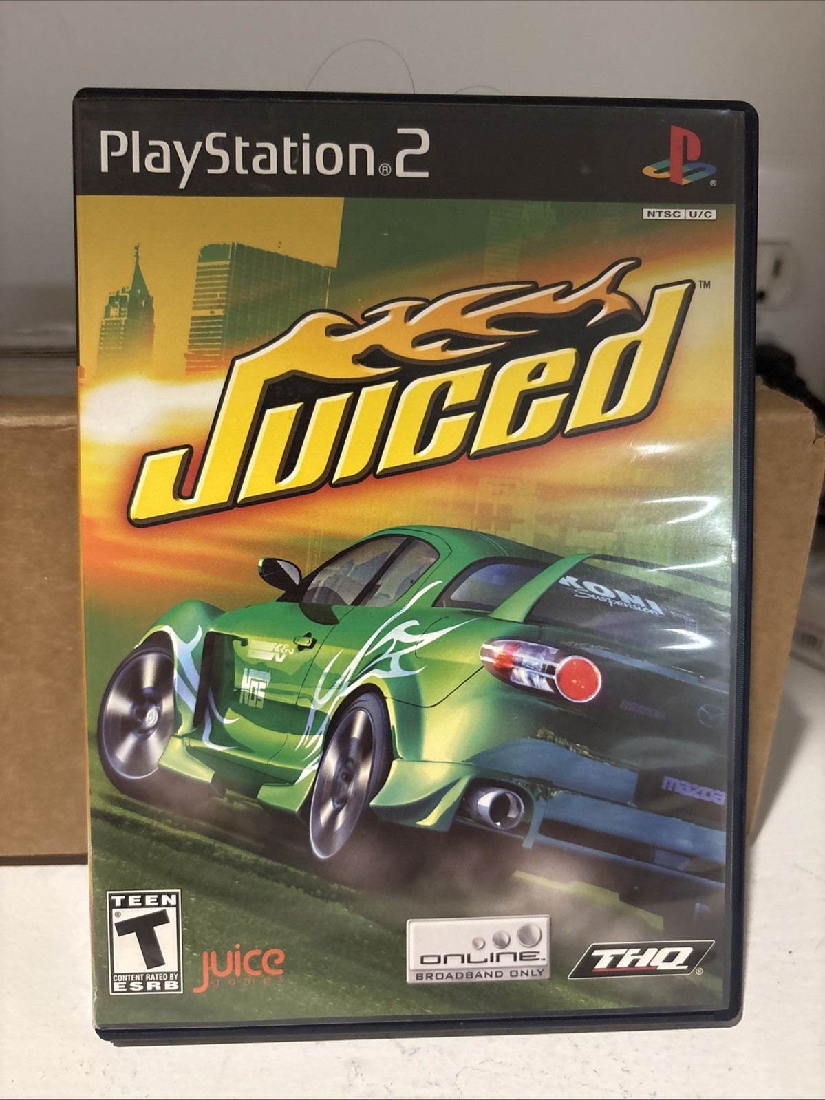 Juiced PS2 PlayStation 2 Game with Case(NOT SURE IF WORKING)