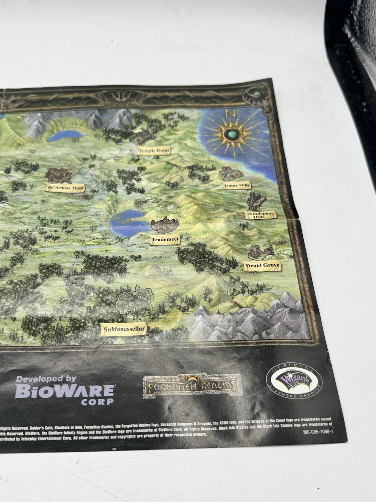 OEM Baldur’s Gate II Shadows of Amn Map Poster ONLY